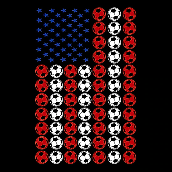 LA Pop Art Men's Cotton/Poly Blend Soccer Flag T-Shirt, Crew Neck Short Sleeve