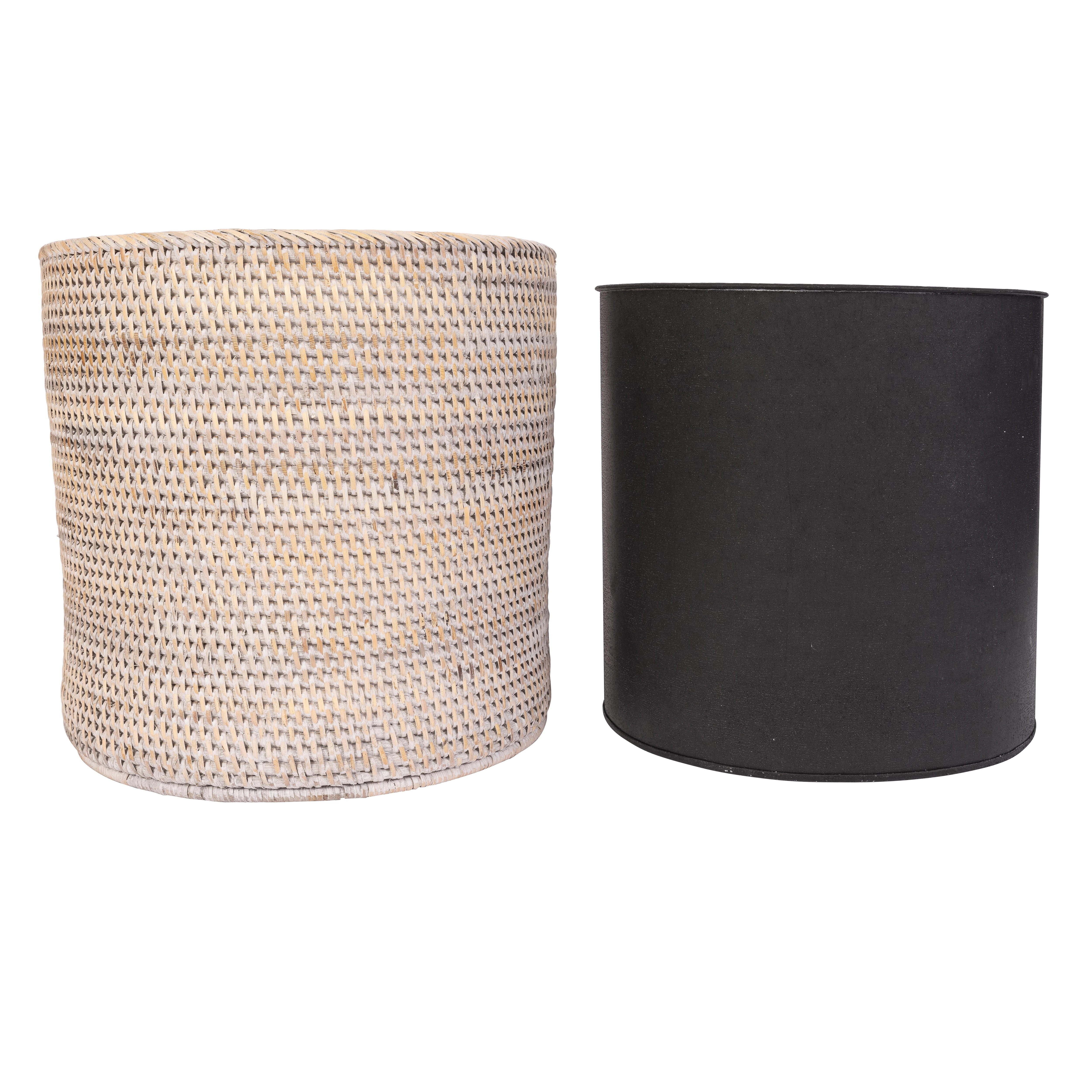 Saboga Home™ Round Waste Basket with Metal Liner