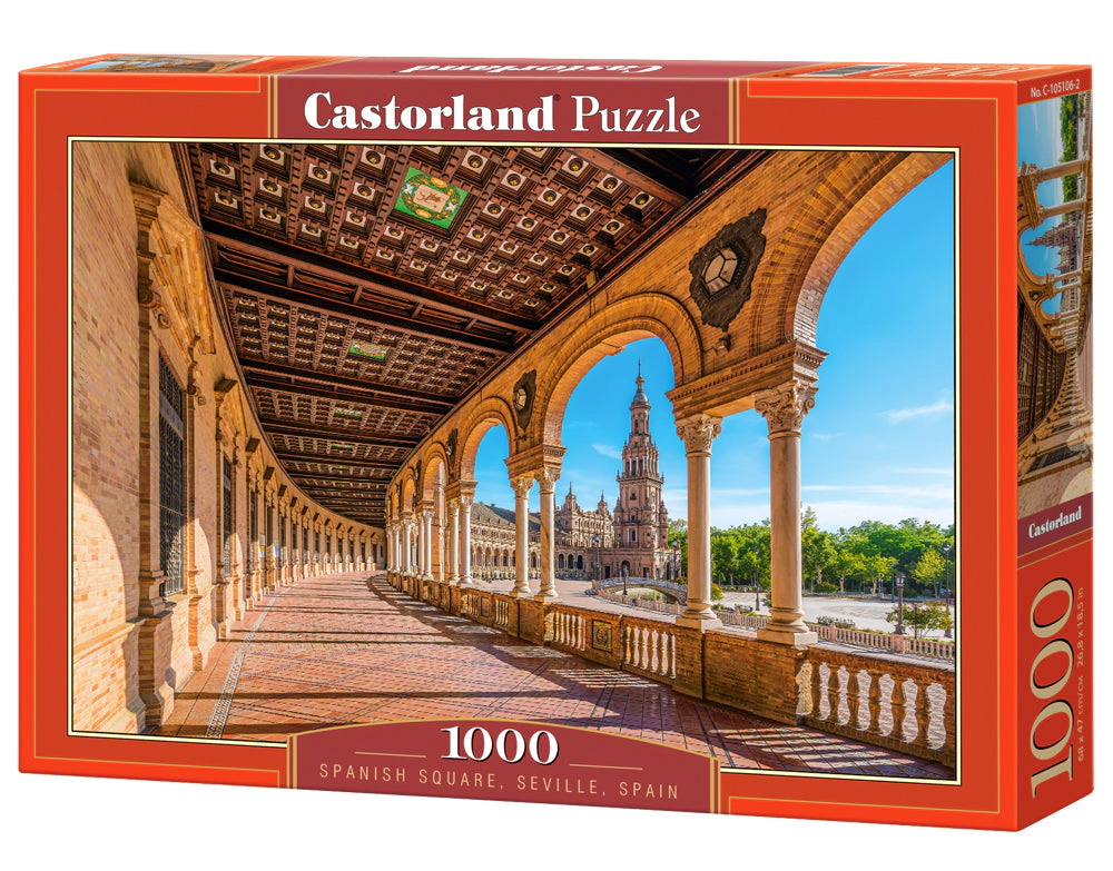 CASTORLAND 1000 Piece Jigsaw Puzzles, Spanish Square, Seville, Spain , Andalusia, Monument puzzle, C-105106-2