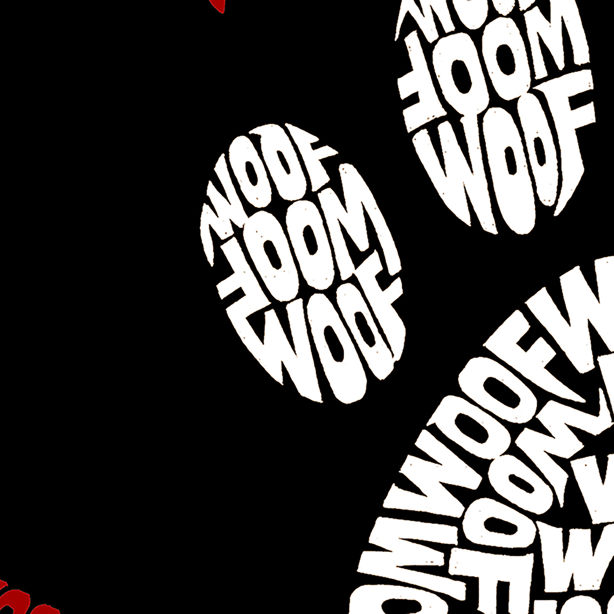 LA Pop Art Paw Heart - Men's Word Crew Sweatshirt