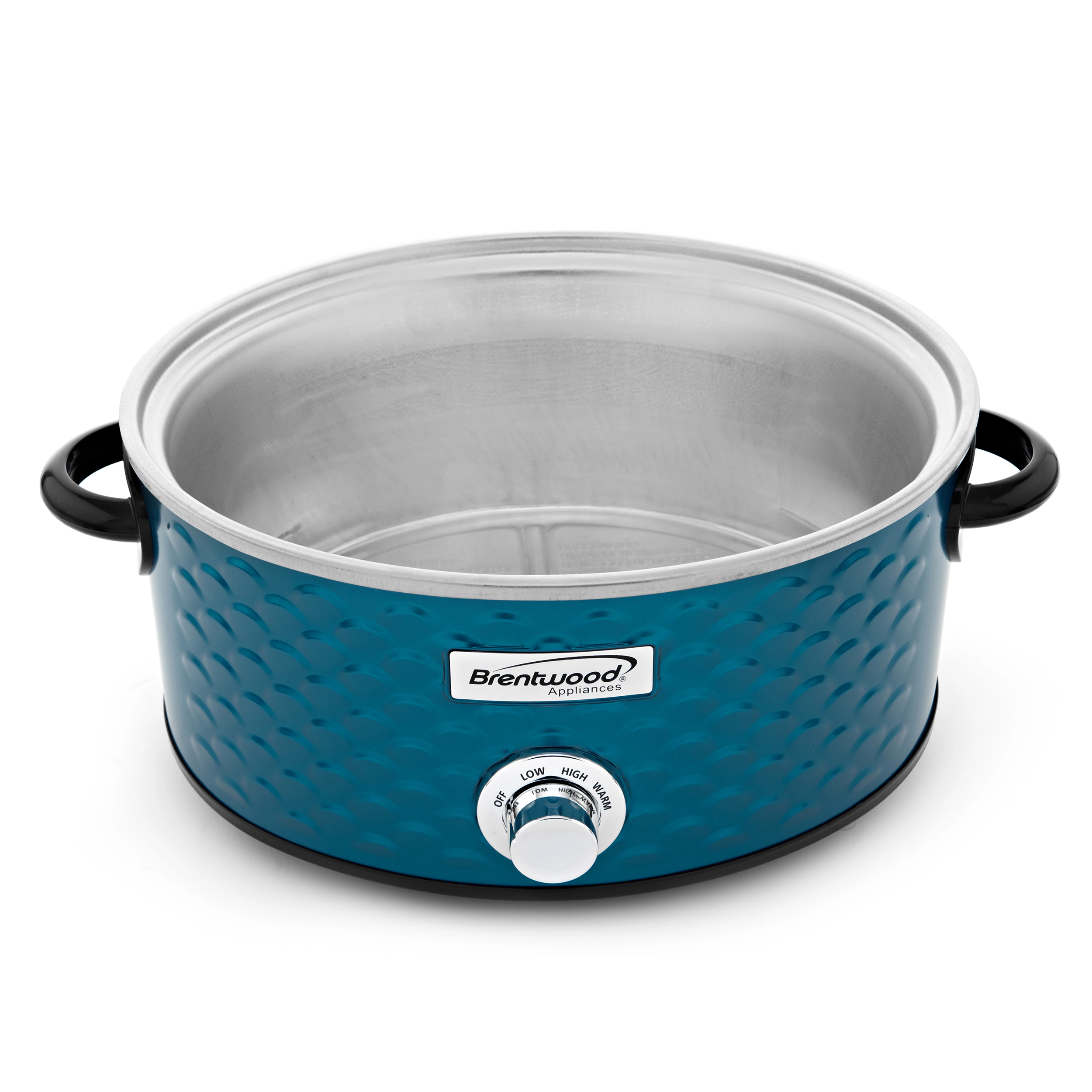 Brentwood Scallop Pattern 4.5 Quart Slow Cooker Blue