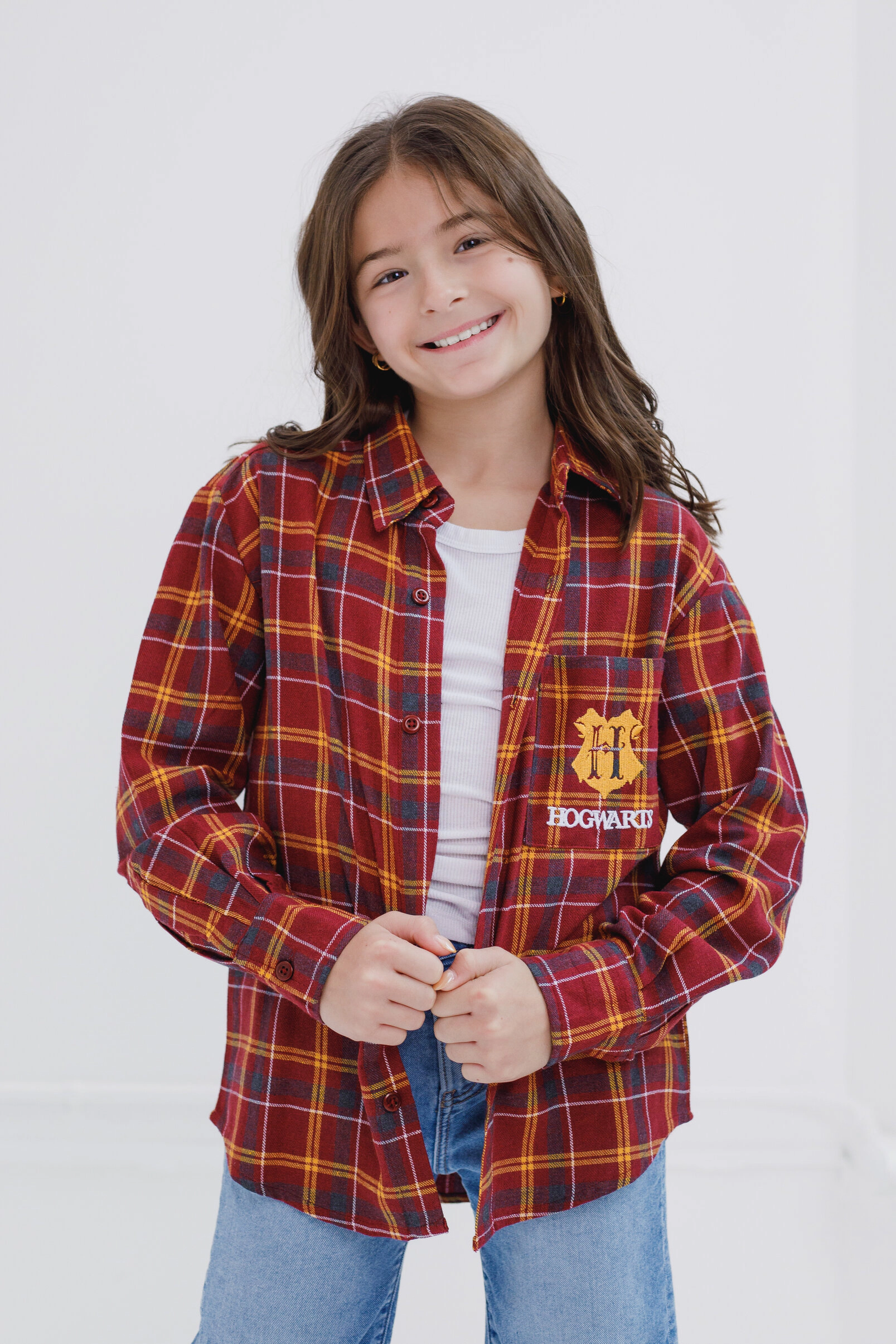 Harry Potter Boys' Flannel Button-Down Shirt