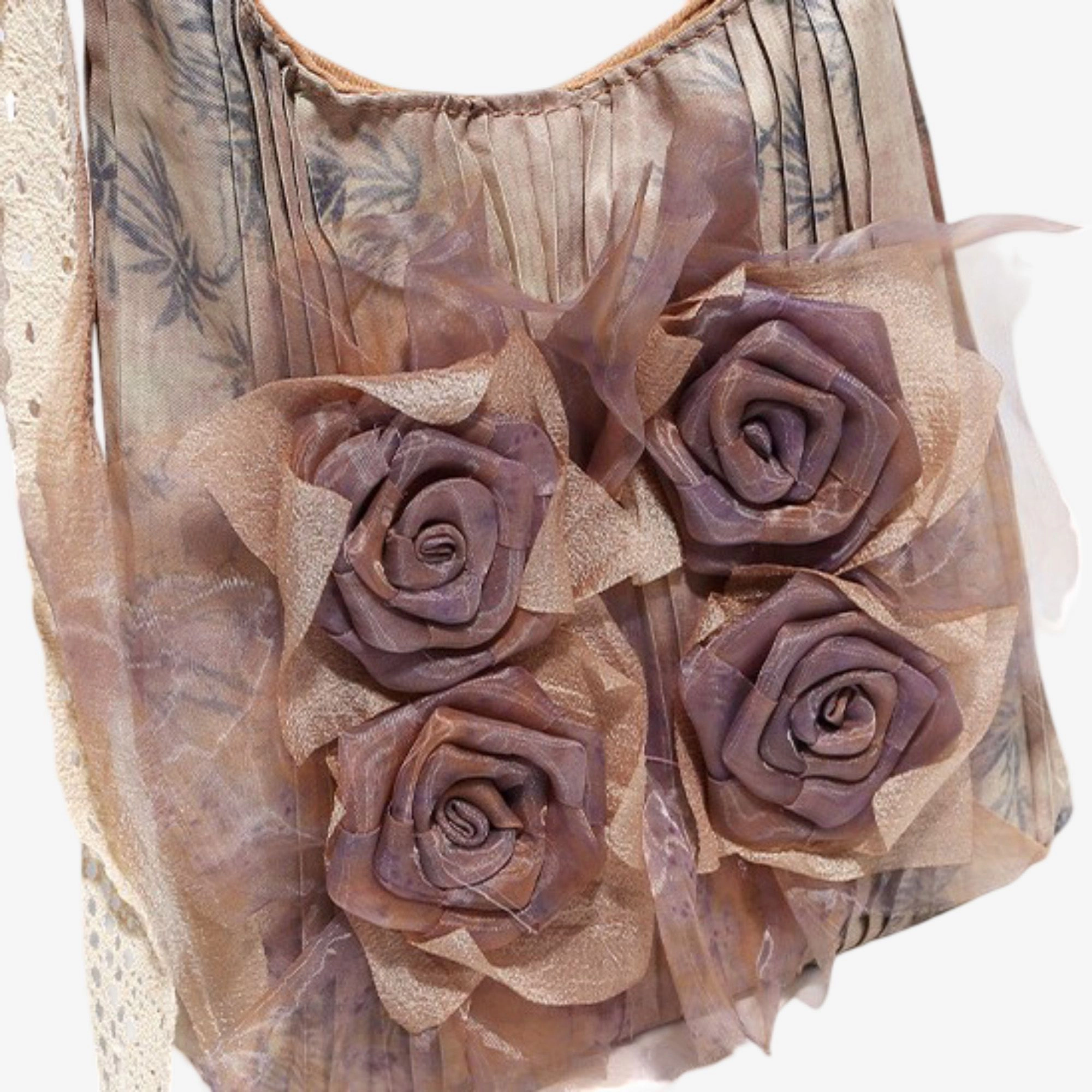 Alilang Women's Rose Detail Shoulder Bag Elegant Handbag for Work and Everyday