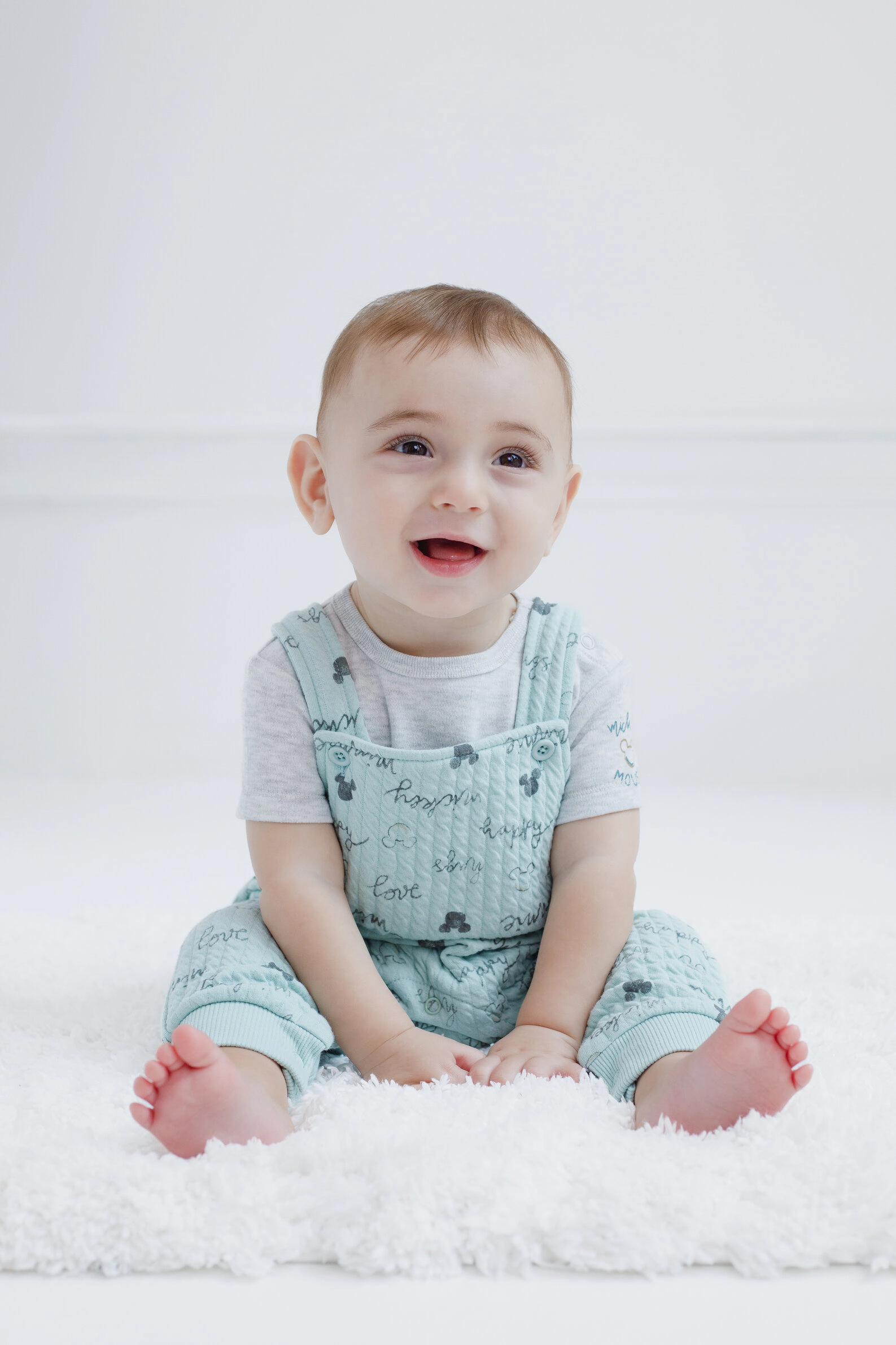 Disney Mickey Mouse & Friends Baby Boys' 2-Piece Bodysuit and Overalls Set