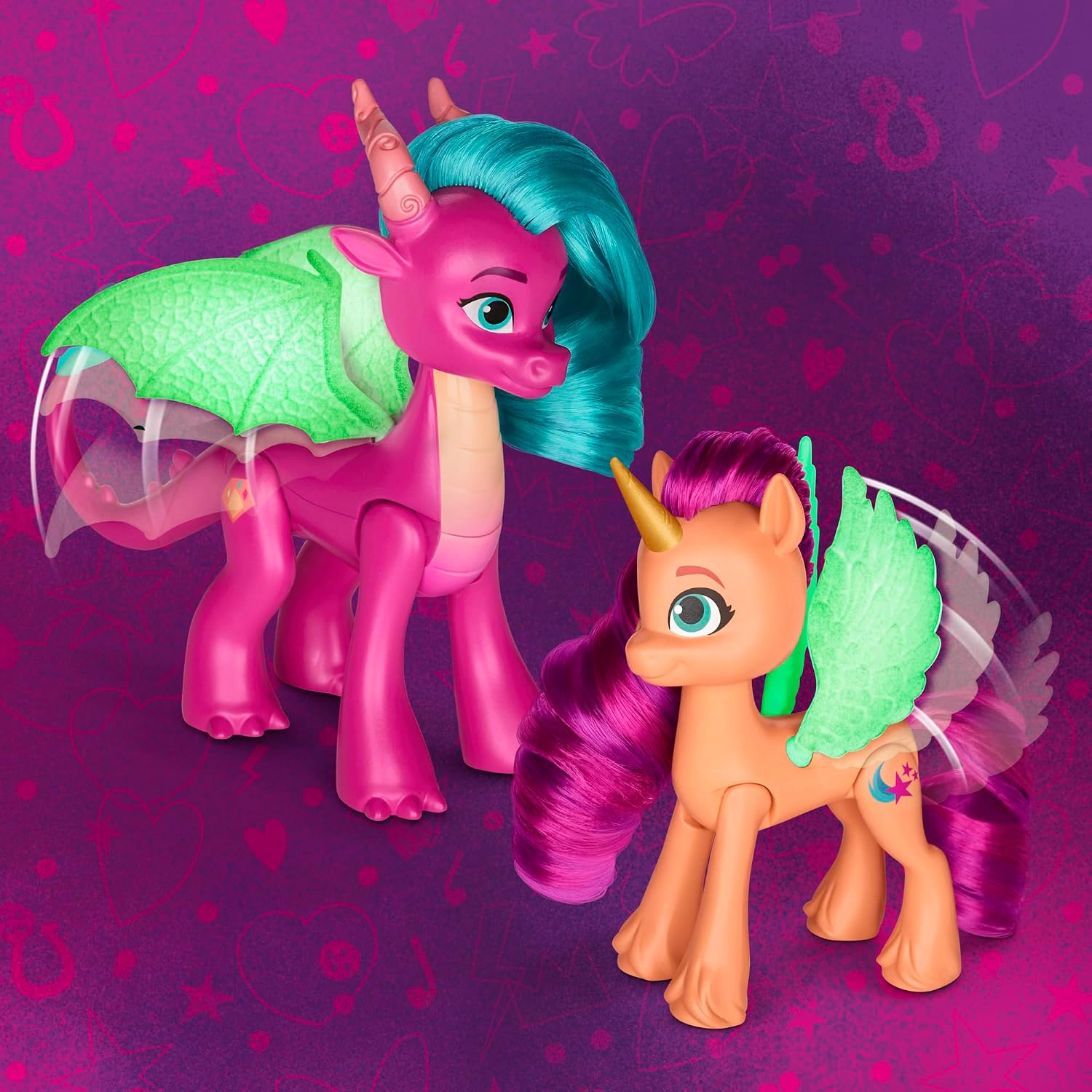 My Little Pony: Tell Your Tale Dragon Light Reveal, 3 Glow in The Dark Dolls, 3-Inch Scale Toys for Girls and Boys Ages