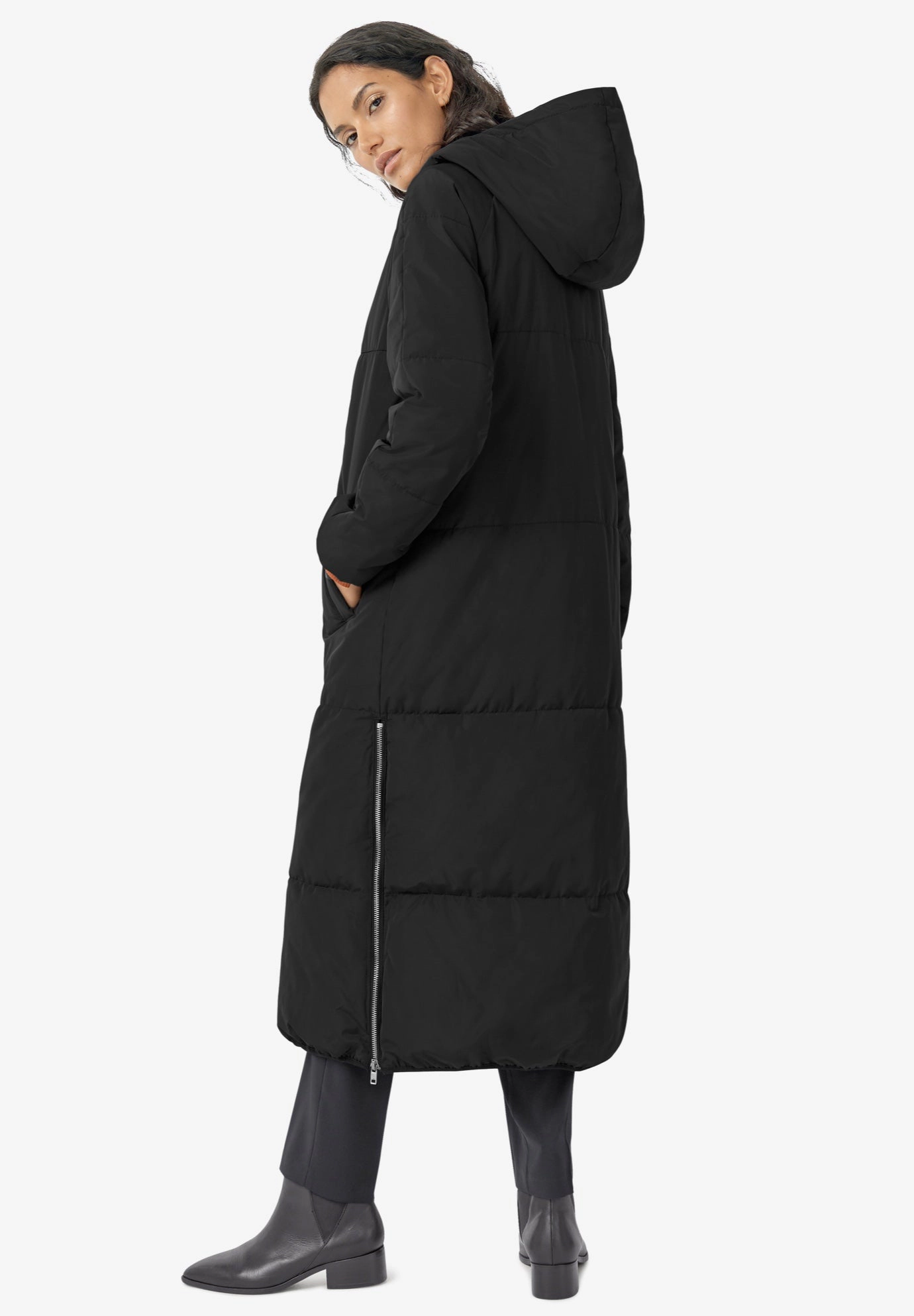 Ellos Plus Maxi Side-Zip Puffer