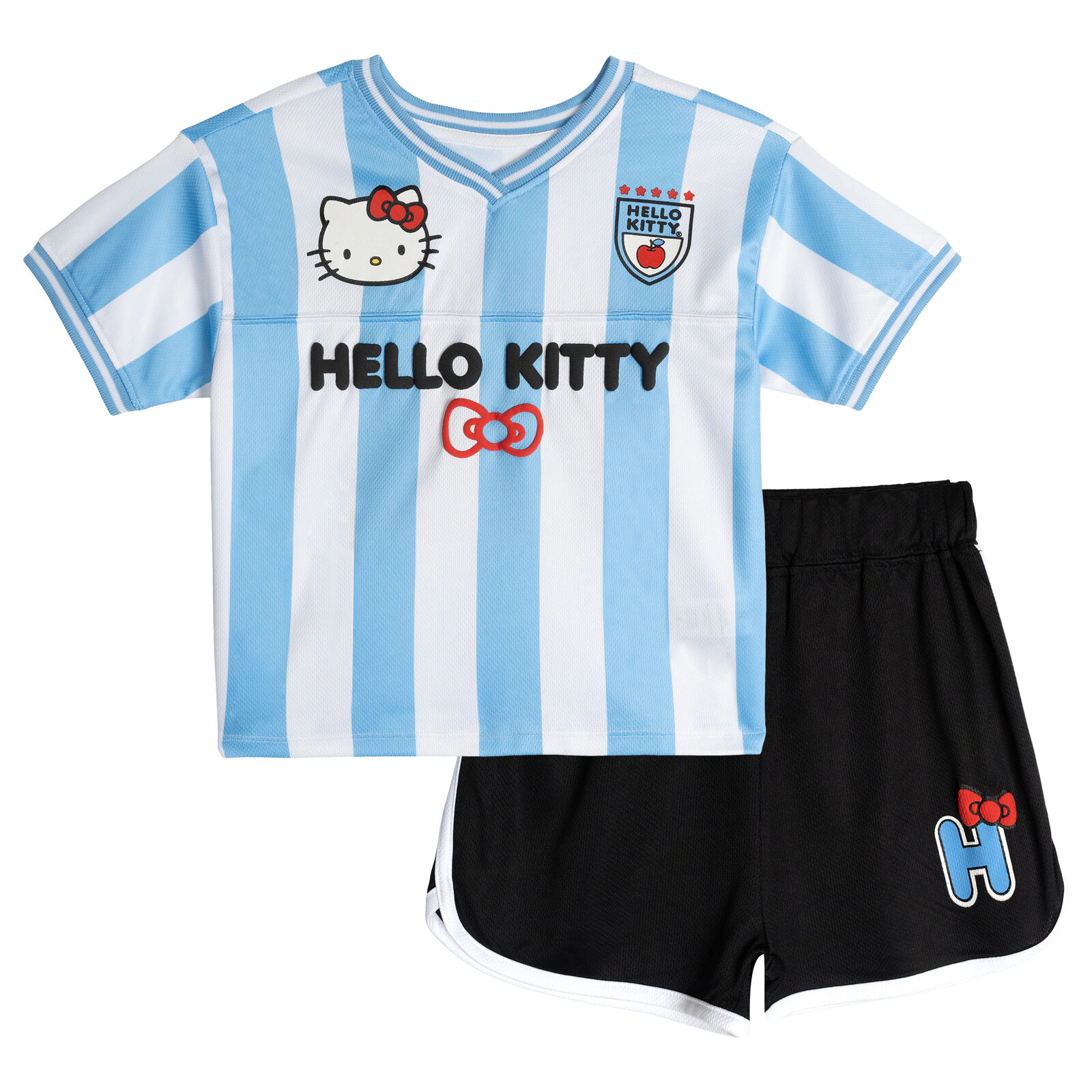 Hello Kitty Girls' Athletic 2-Piece T-Shirt and Shorts Set