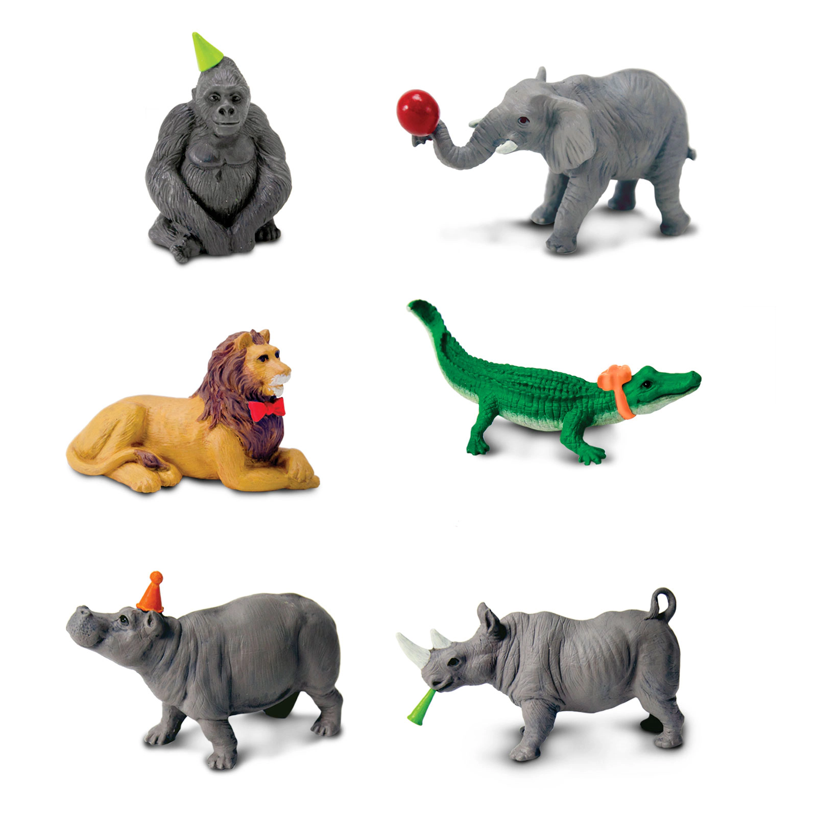 Safari Ltd. - Party Animals TOOB - contains 6 Mini Figurines