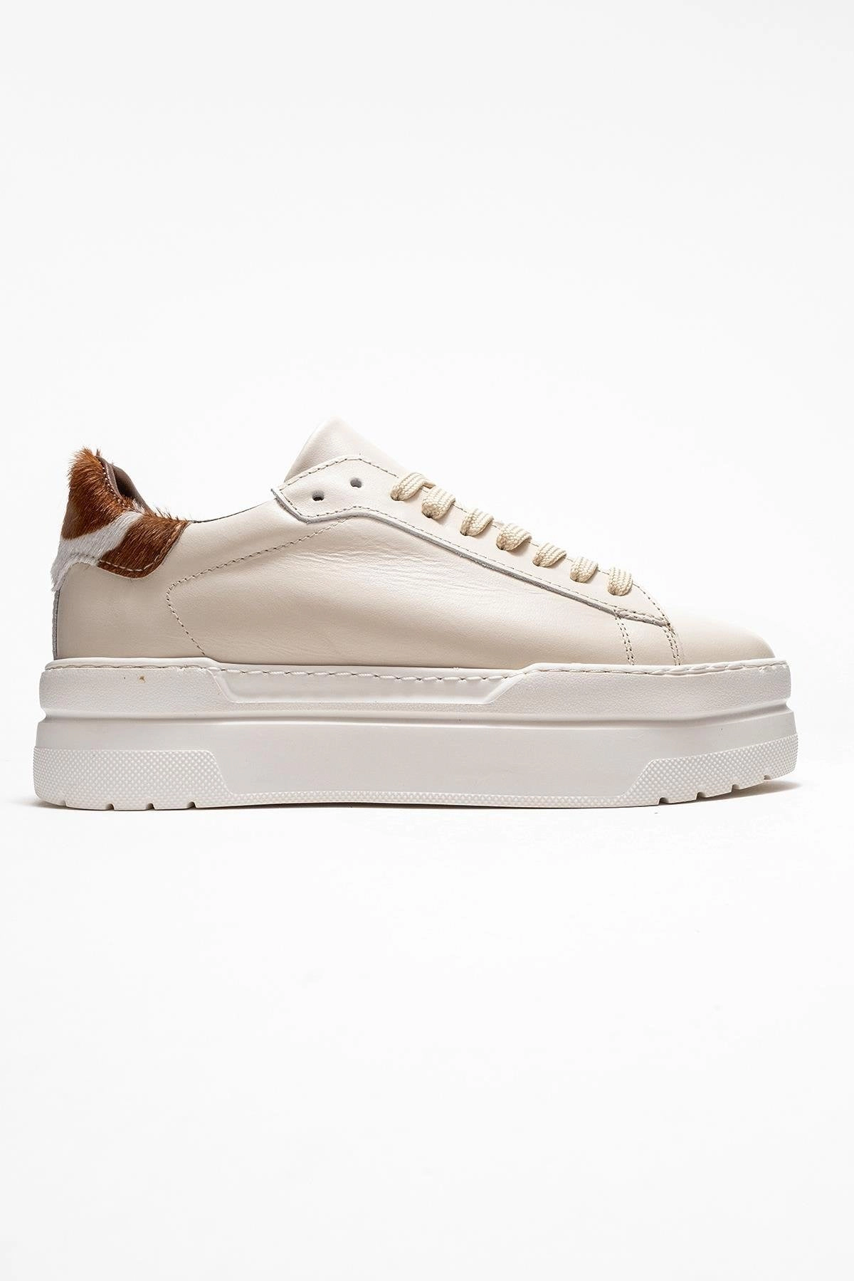 Forever & Always Womens Anabel Leather Platform Sneakers