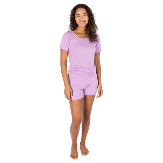 Leveret Women's 2-pc. Cotton Solid Short Sleeve Shirt & Shorts Pajama Set