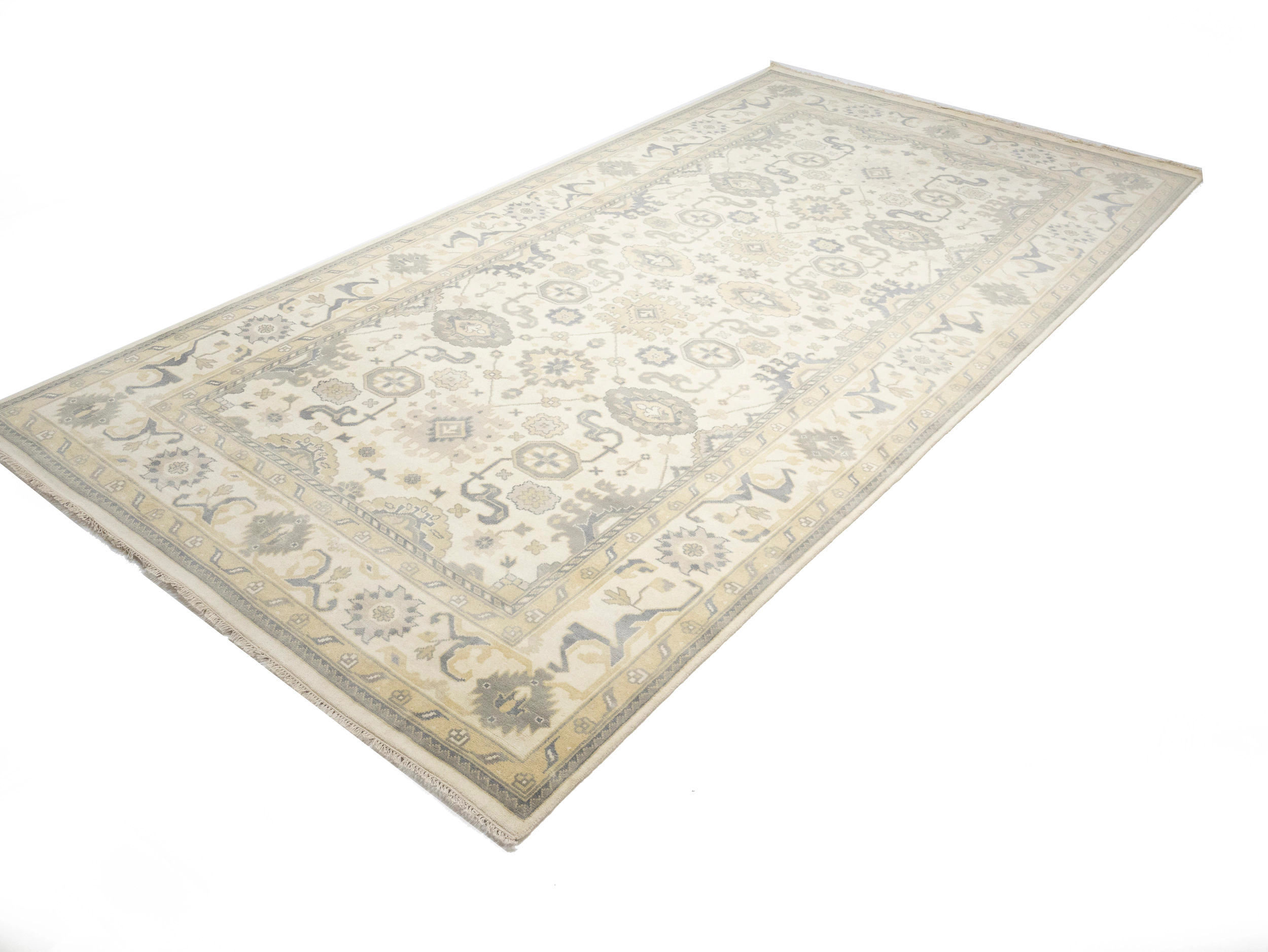 Magic Rugs Cream Floral 10X20 Oushak Chobi Oriental Rug