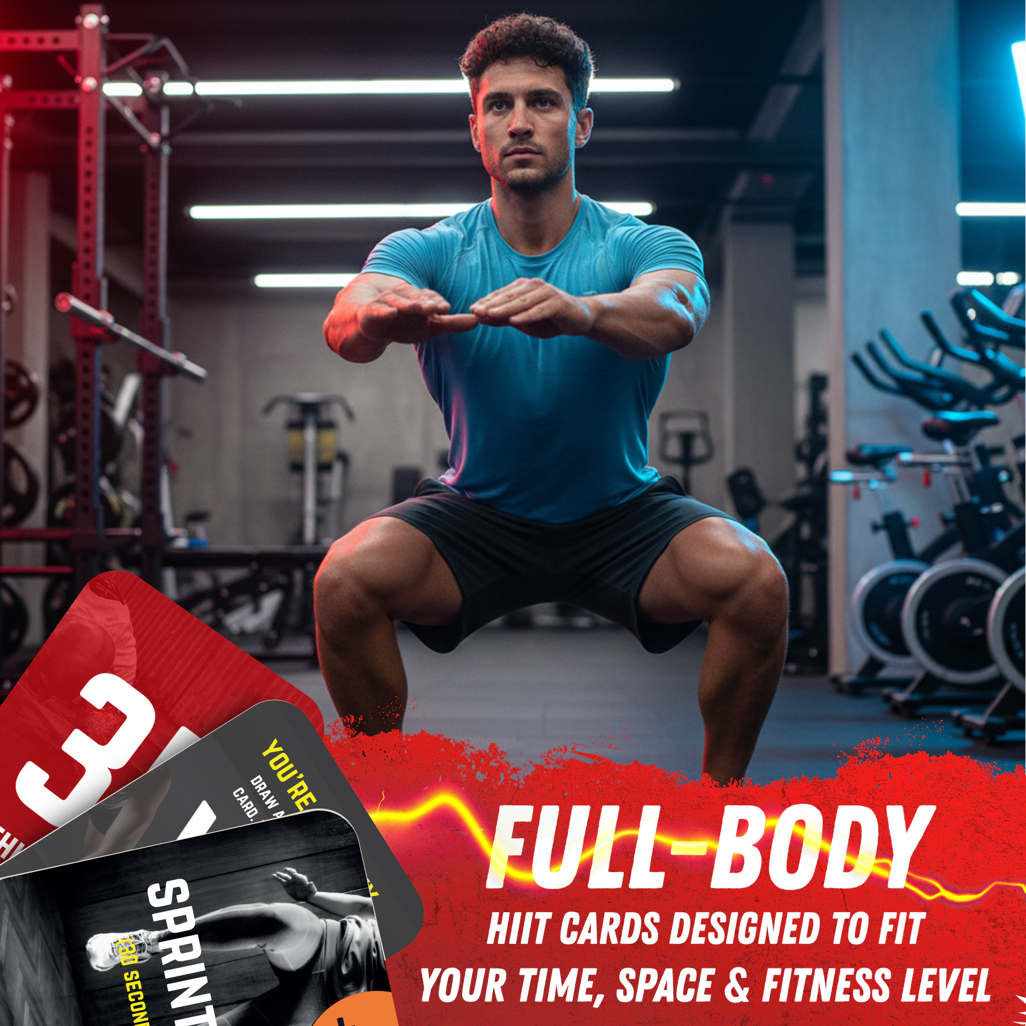 QUOKKA HIIT Workout Cards Set – 120 Exercise for Full-Body Fitness Training