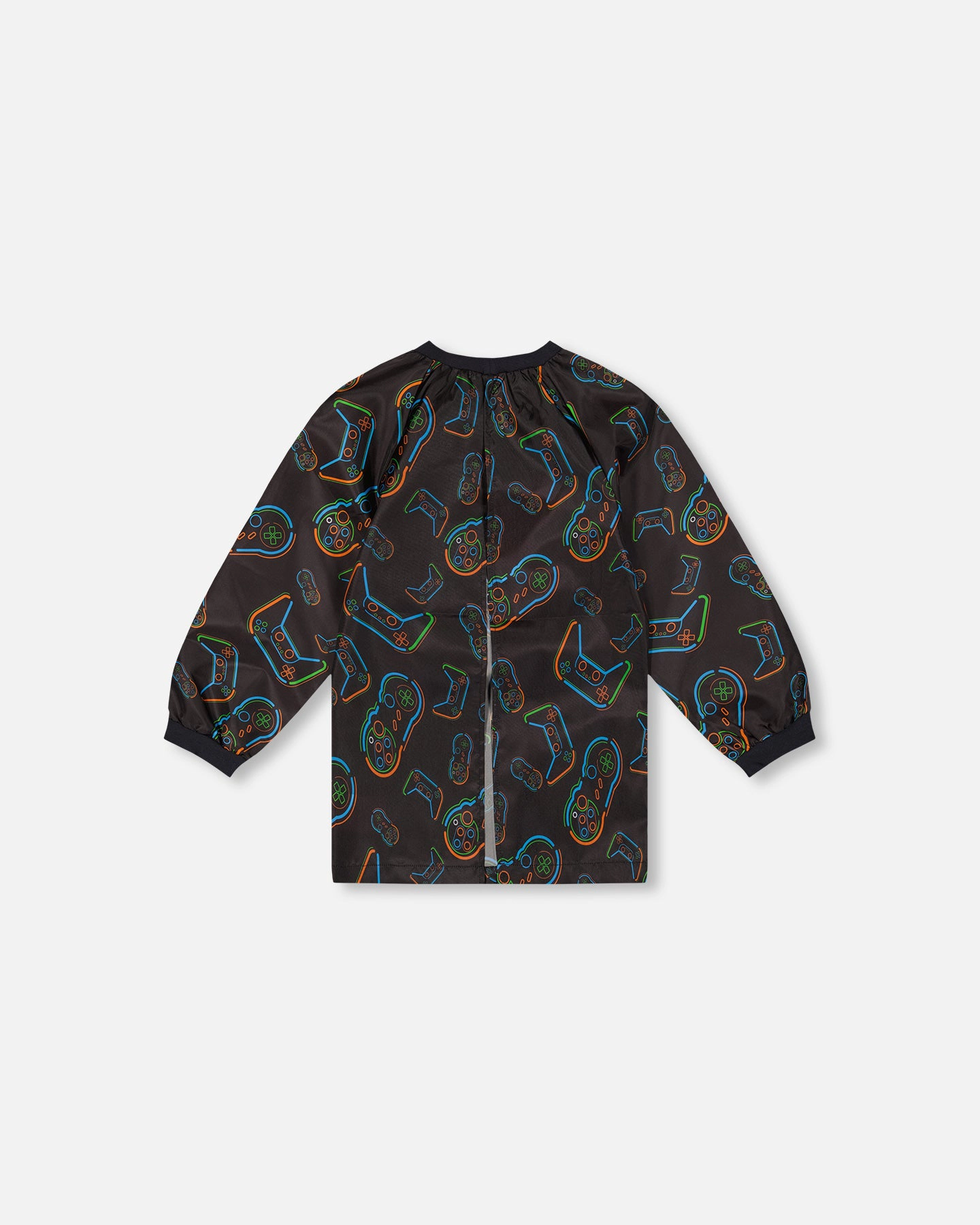 Deux par Deux Boys Water-Resistant Raglan Sleeve Game Controller Print Apron
