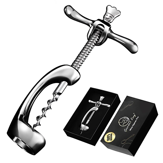 Gourmet Easy Corkscrew Wine Bottle, Stainless Steel Heavy-Duty Wine Bottle Opener