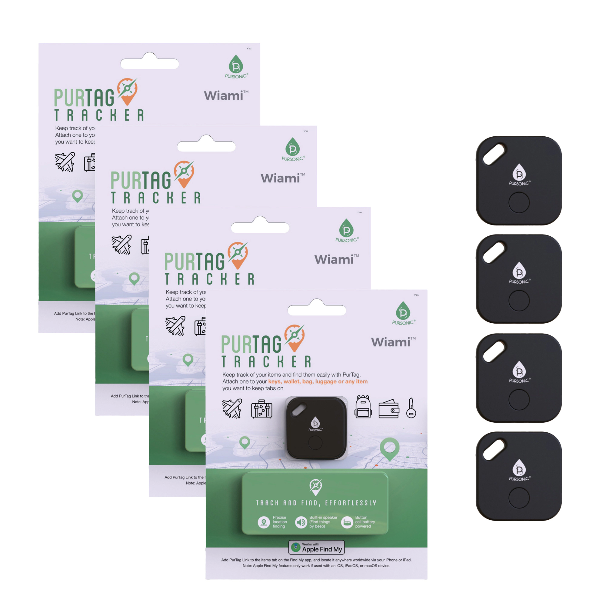 Purtag Unisex Bluetooth Item Tracker 2-Pack