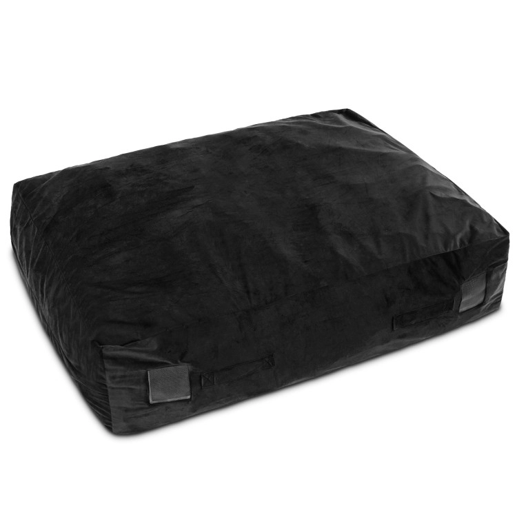 SUGIFT Foam-Filled Crash Pad Sensory Mat Climber 48-in Long with Washable Velvet Cover and Mesh Vents Blue/Black