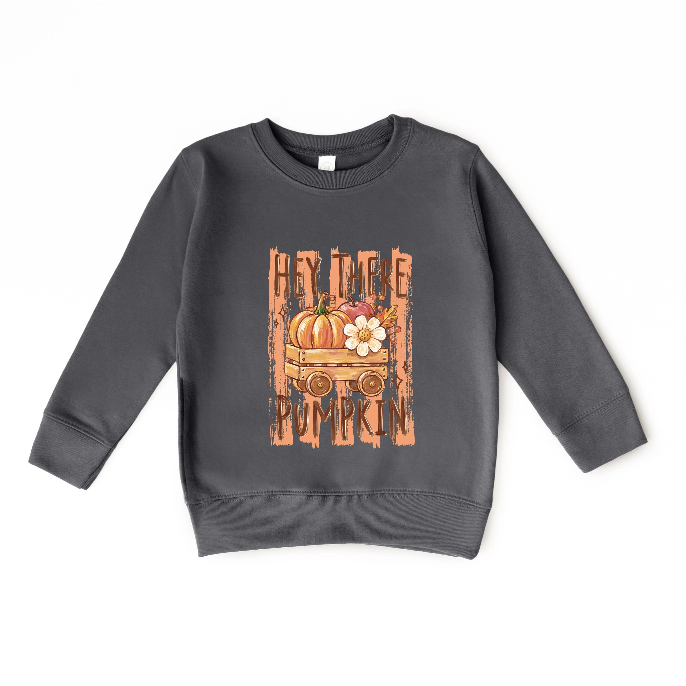 The Juniper Shop  - Toddler Graphic Sweatshirt Hey There Pumpkin Stripes