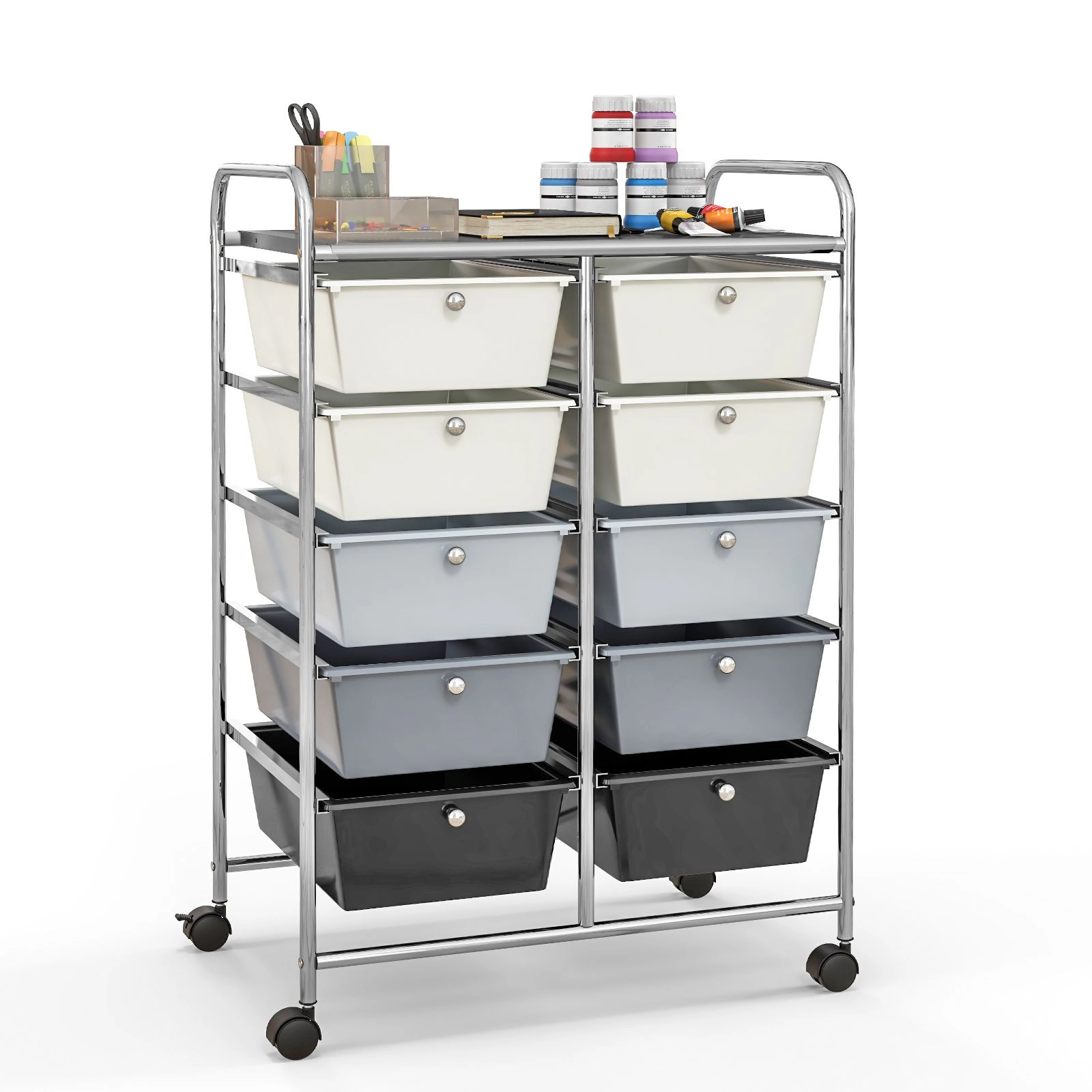 SlickBlue Rolling Storage Organizer, 10 Removable Drawers
