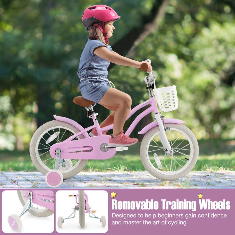 SUGIFT Front Handbrake and Removable Storage Basket Kids Bike