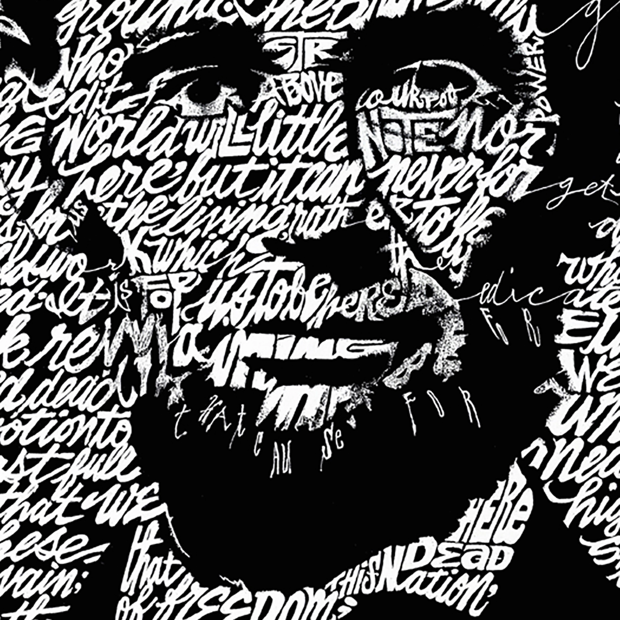 LA Pop Art Abraham Lincoln - Gettysburg Address Mens Word Hooded Sweatshirt
