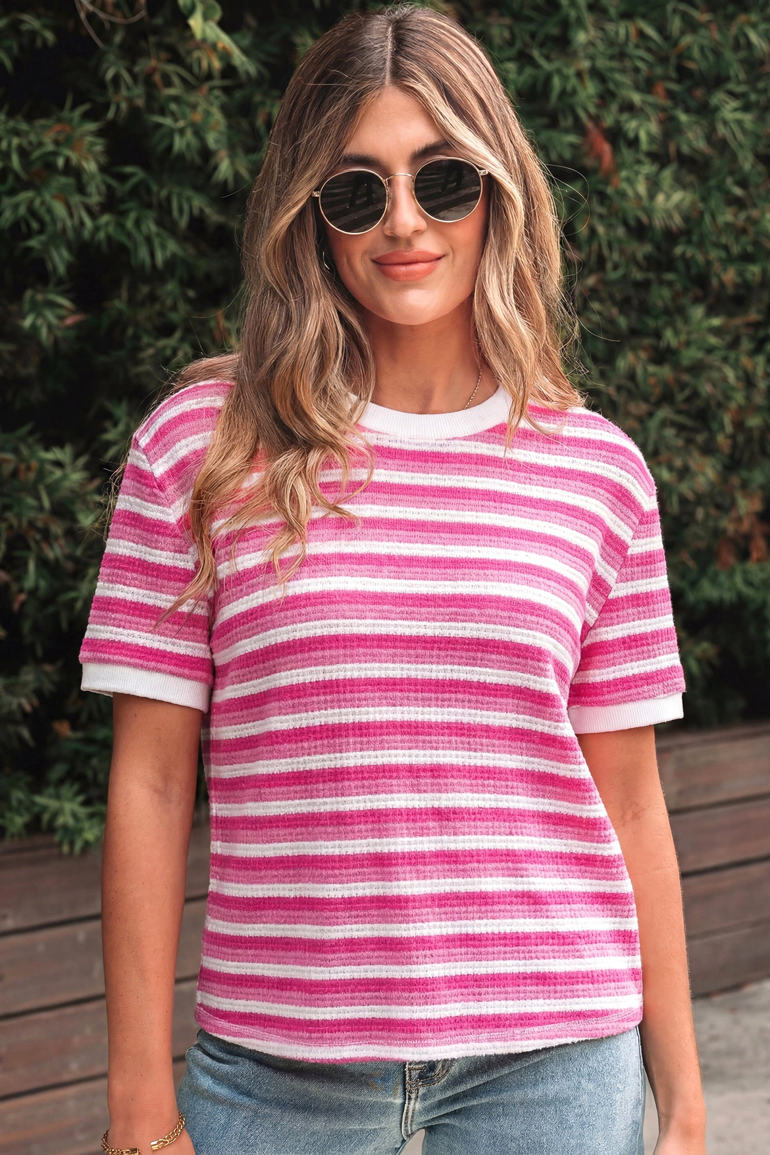 Threaded Pear Women's Elora Sleeve Crossed Detail Tee