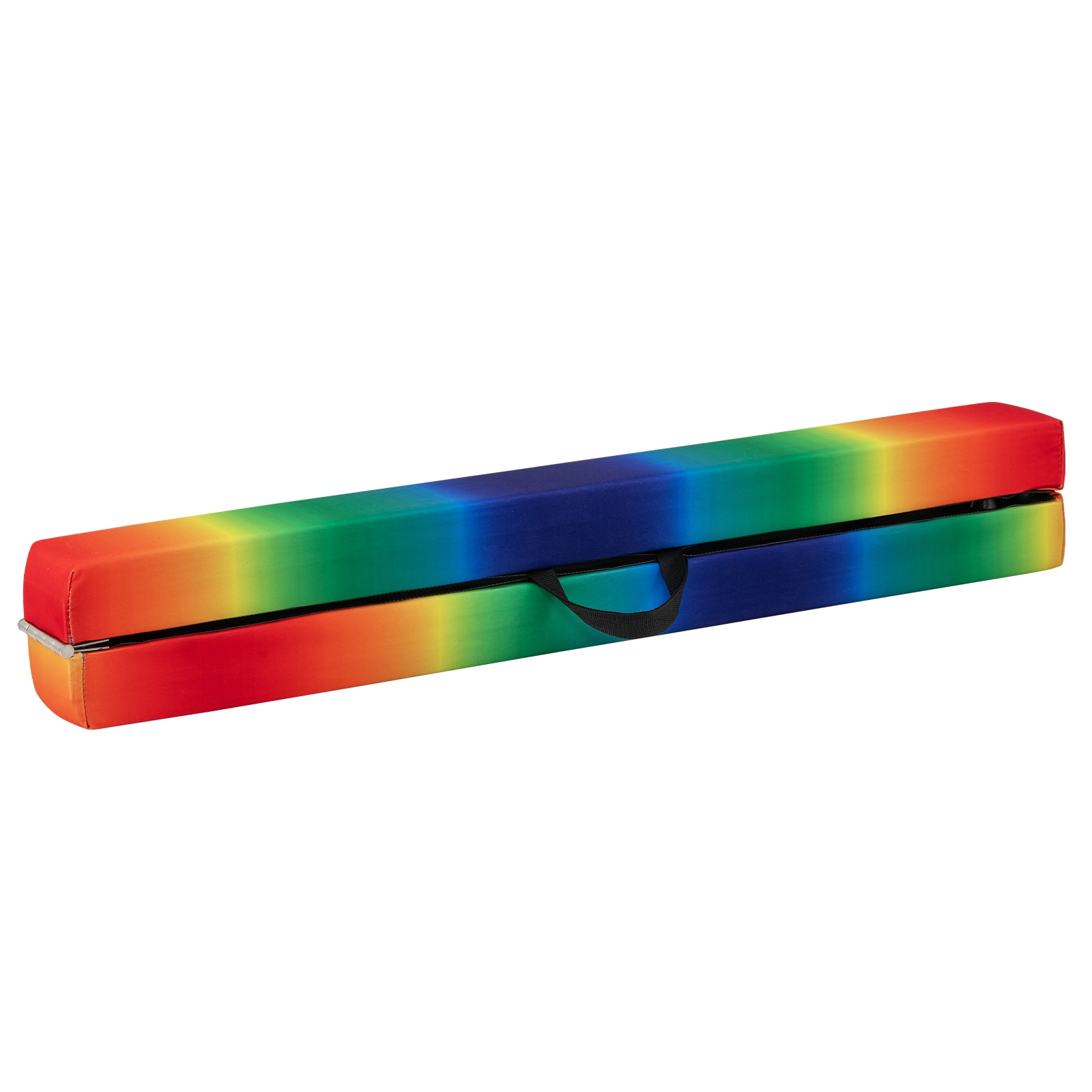 SUGIFT Rainbow 9-ft 160-lb Capacity Folding Gymnastics Balance Beam with Pine Wood Core and Anti-Slip Base