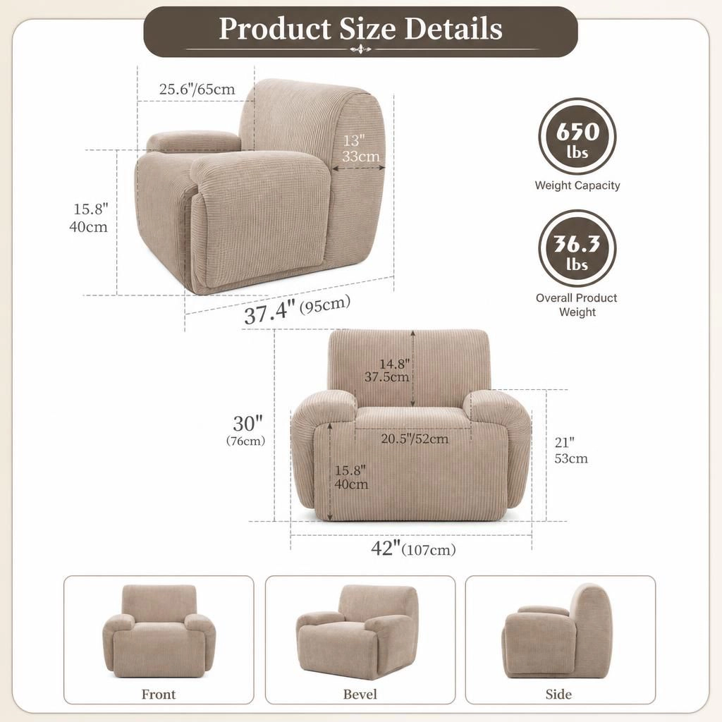 GOODSILO Soft Upholstered Modern Accent Seating