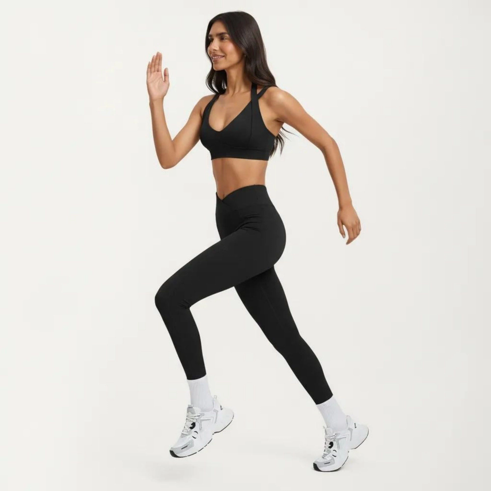 Anna-Kaci Active Women's High Waist Crossover Workout Leggings Stretch Athletic Yoga Pants with Side Pocket