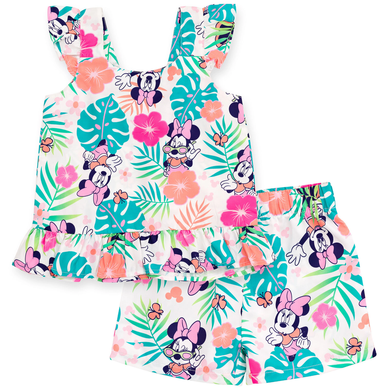 Disney Minnie Mouse Girls' 2-Piece Sleeveless Tank Top and Shorts Set