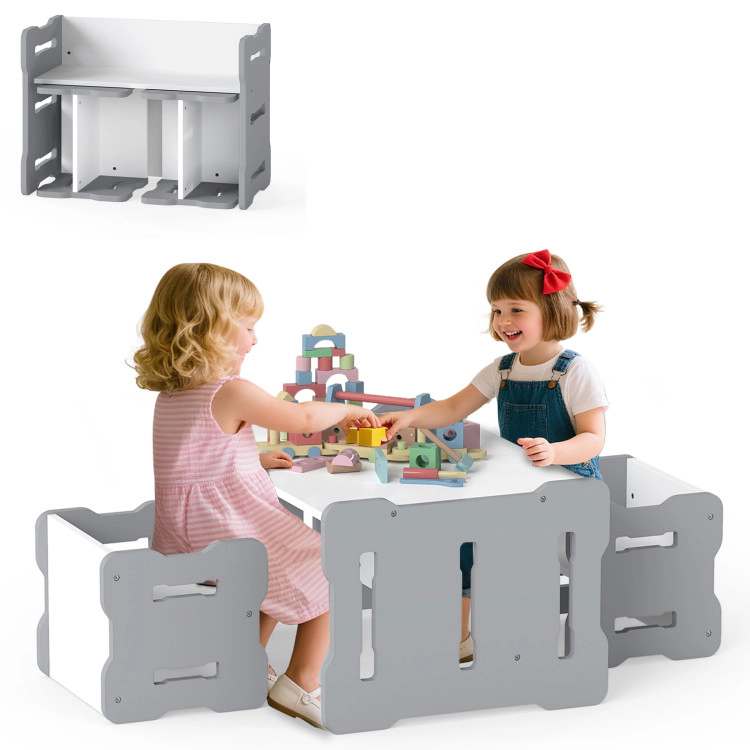 Hivvago 3-Piese Toddler Set With 2 Stools And Activity Table