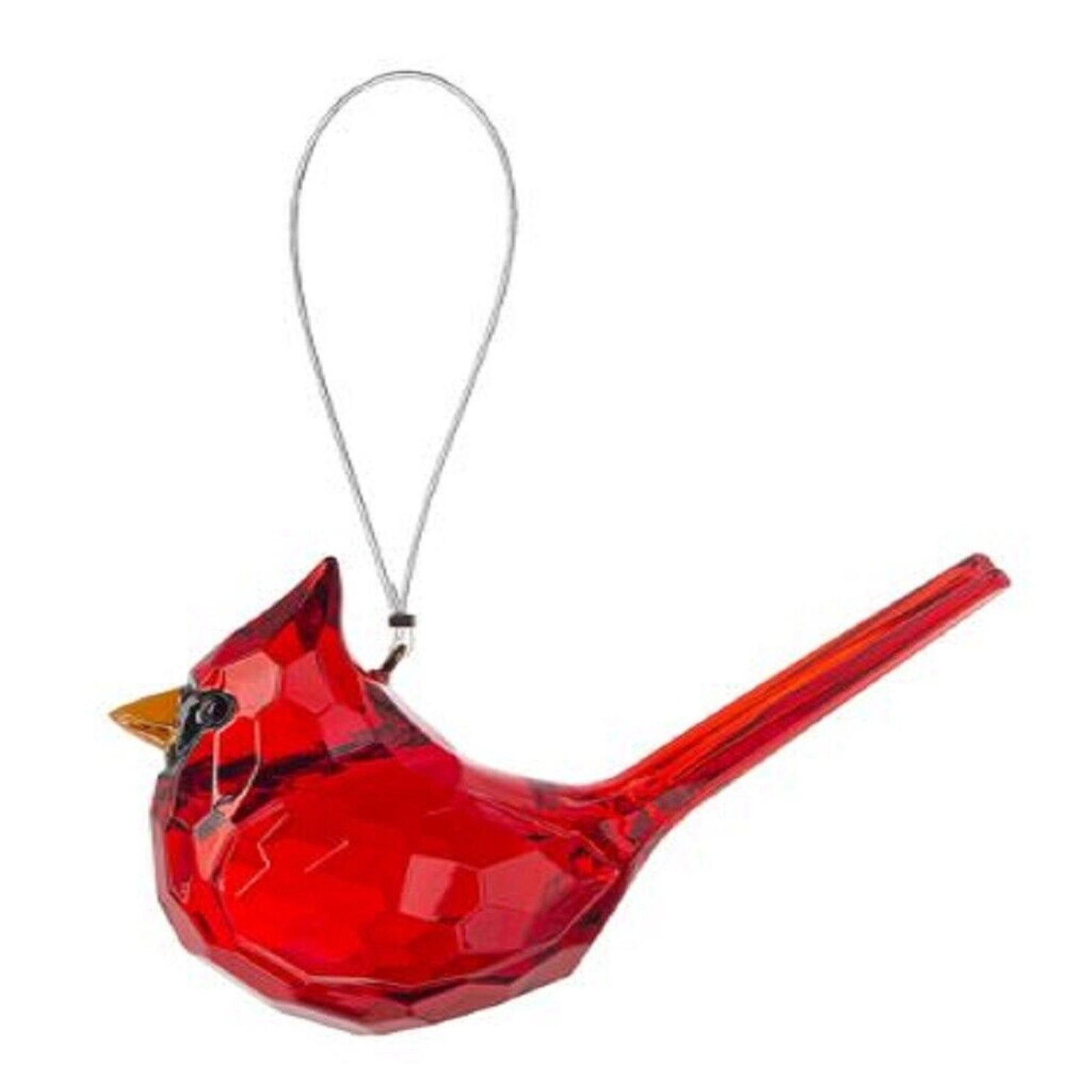 Ganz Red Elegant Cardinal Acrylic Christmas Tree Ornament
