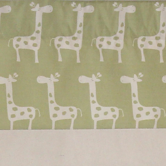 RLF Home Girafee Banded 100% Cotton with Fully Lined 3" Rod Pocket Valnance for Windows 50" x 15" Fern