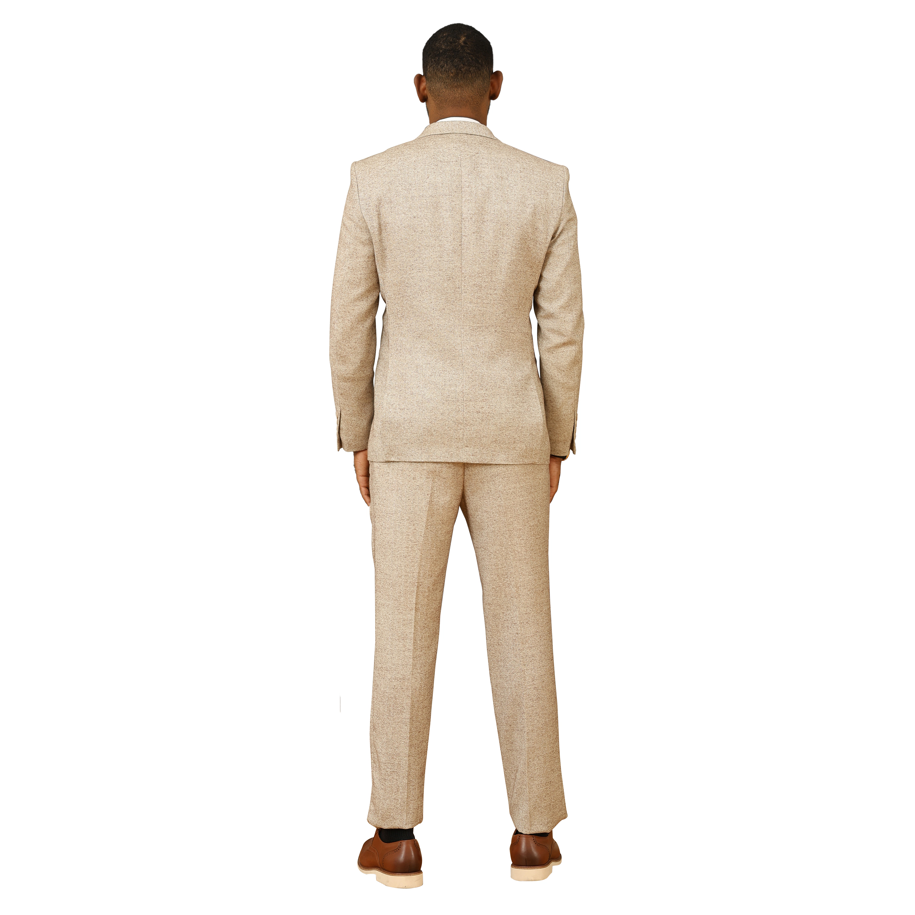 Sean Alexander Mens Regular Fit 3pc Tweed Textured Suit Set