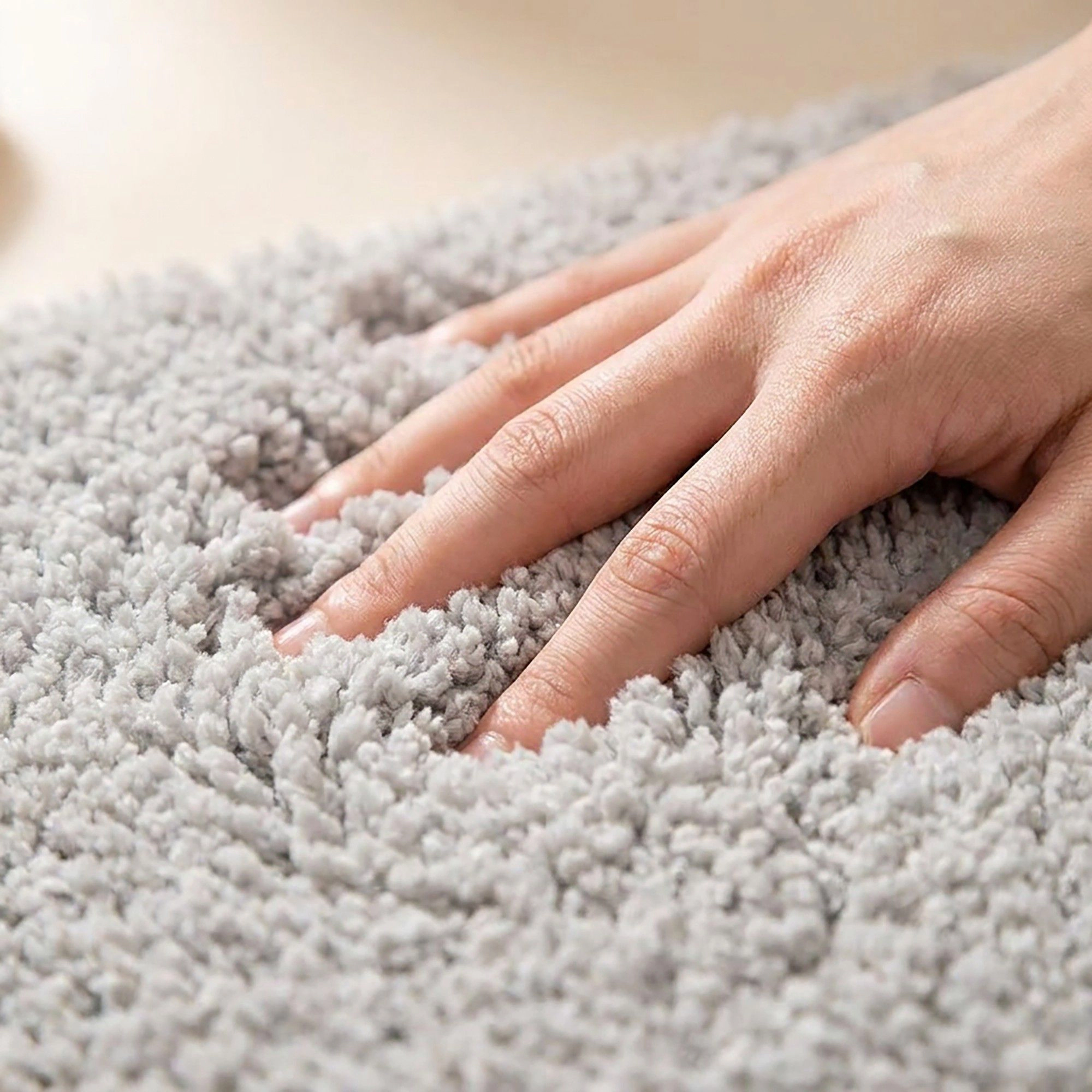 Alilang Unisex Plush Shag Bath Mat with Soft Pile Texture and Non Slip Backing