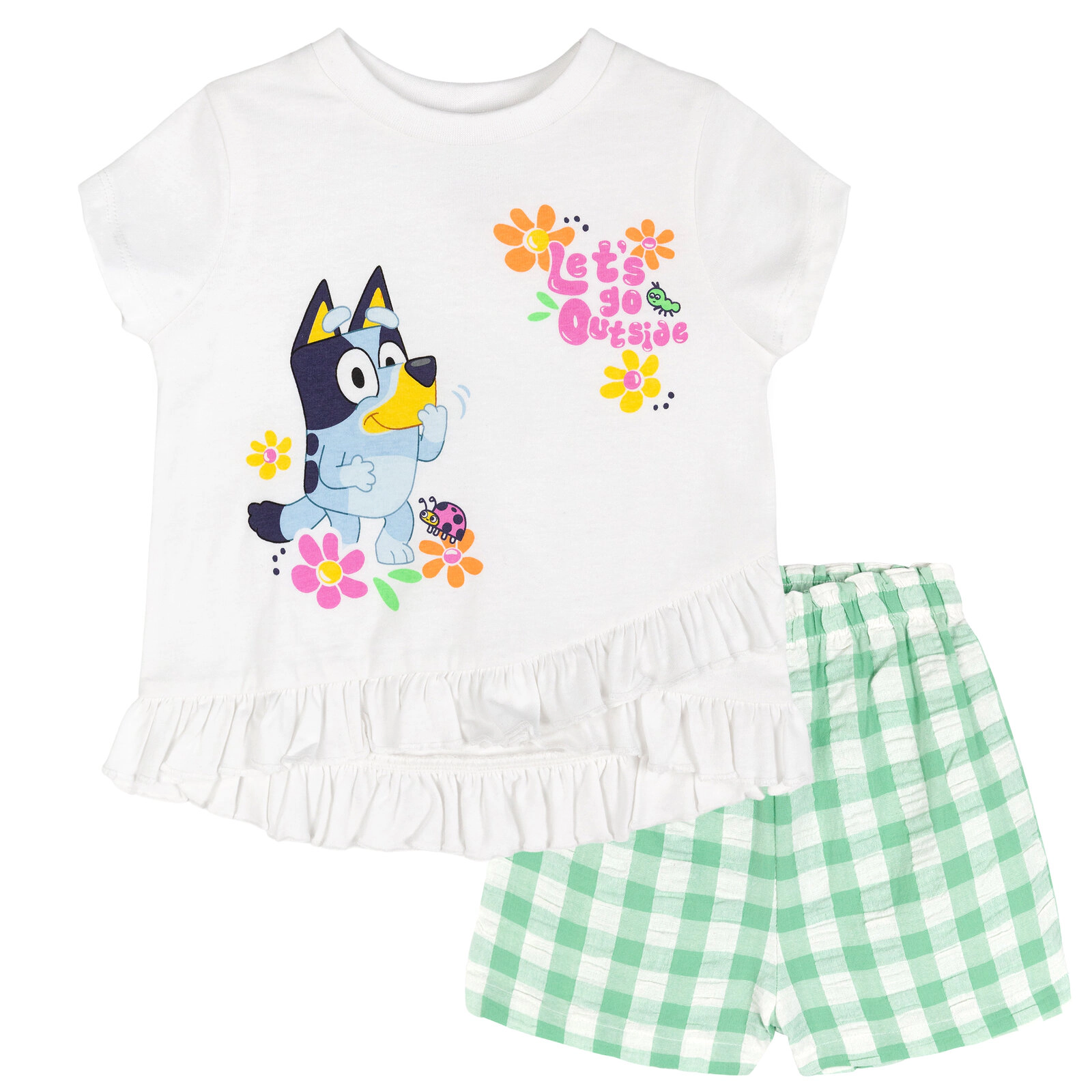 Bluey Girls' 2-Piece T-Shirt and Shorts Set