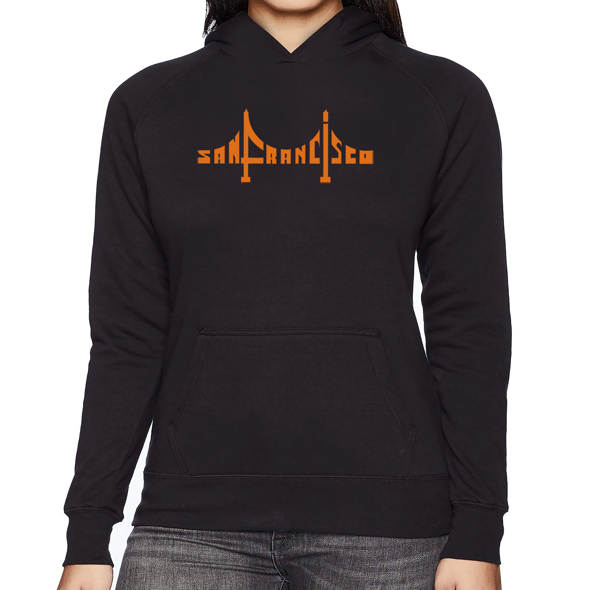 LA Pop Art San Francisco Bridge - Women's Word Hooded Sweatshirt