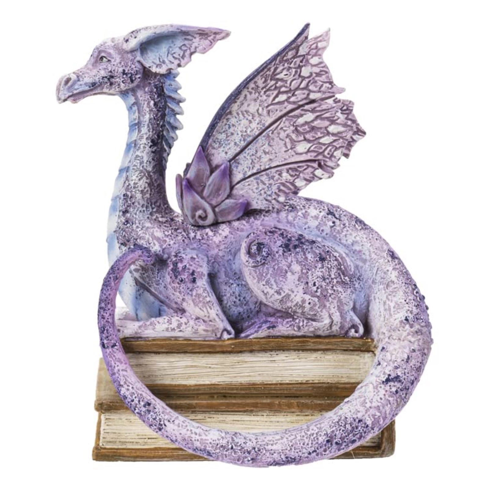 Pacific Giftware Story Time Purple Dragon on Stack of Books Resin Figurine Perfect for Book Shelf 5.1 inch by Amy Brown