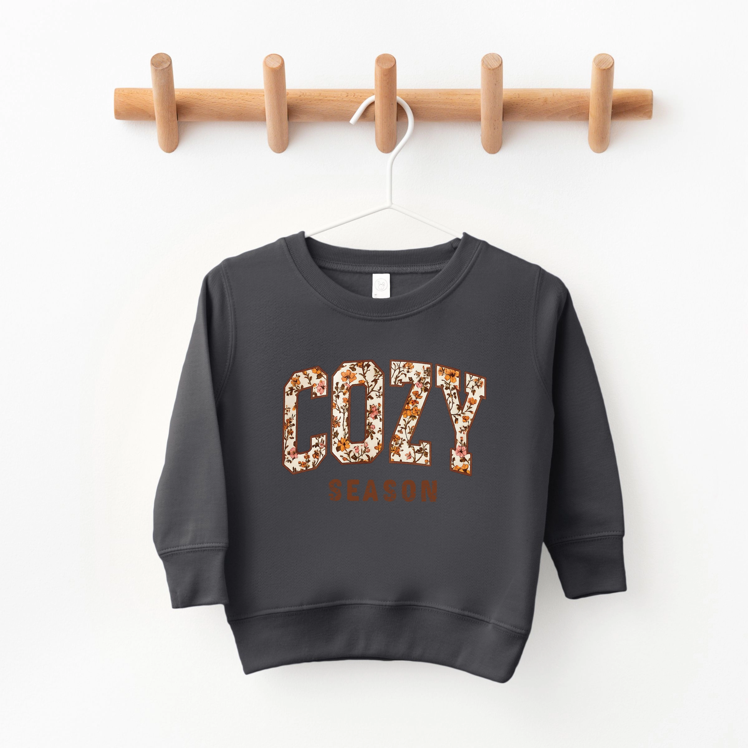 The Juniper Shop - Toddler Graphic Sweatshirt Cozy Season Floral