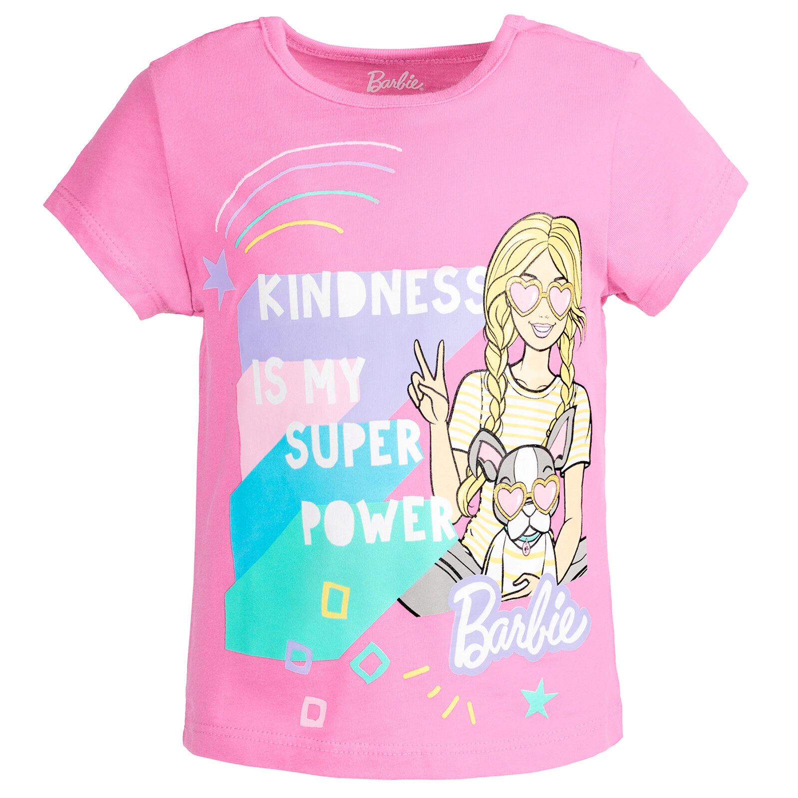 Barbie Girls' 2-Pack Short Sleeve T-Shirts