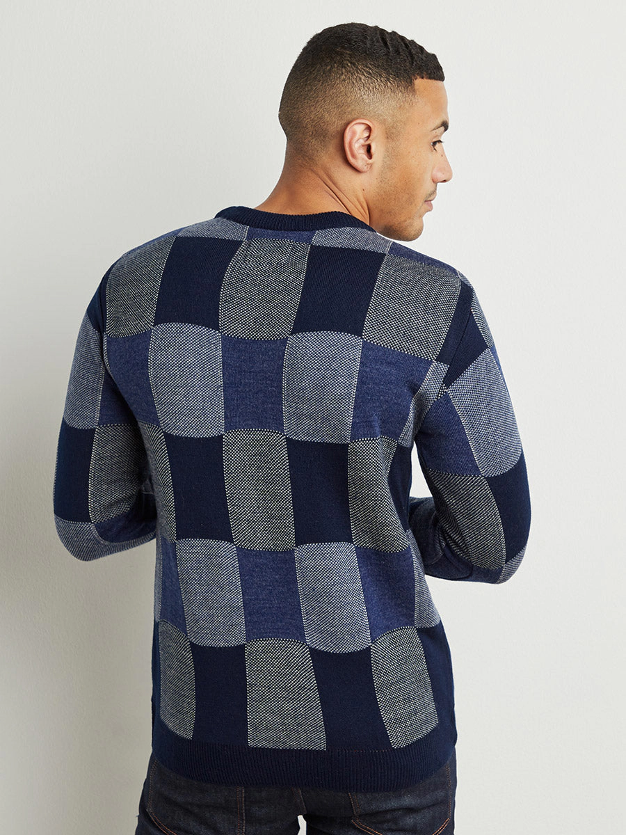 Campus Sutra Block Check Pullover Sweater