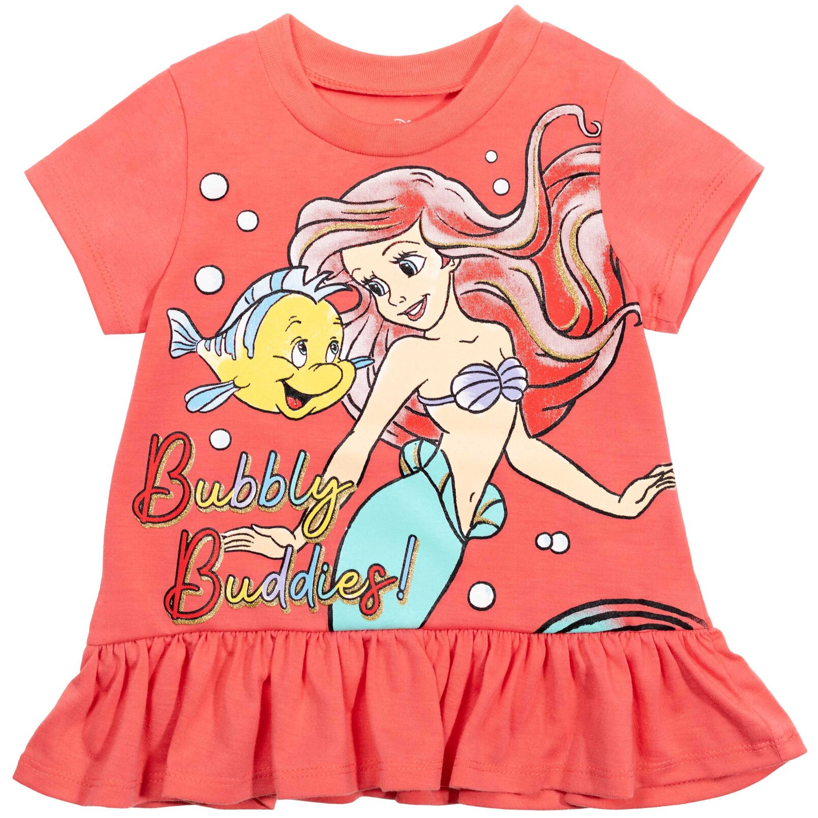 Disney The Little Mermaid Princess Ariel Girls' Glitter T-Shirt and Leggings Set