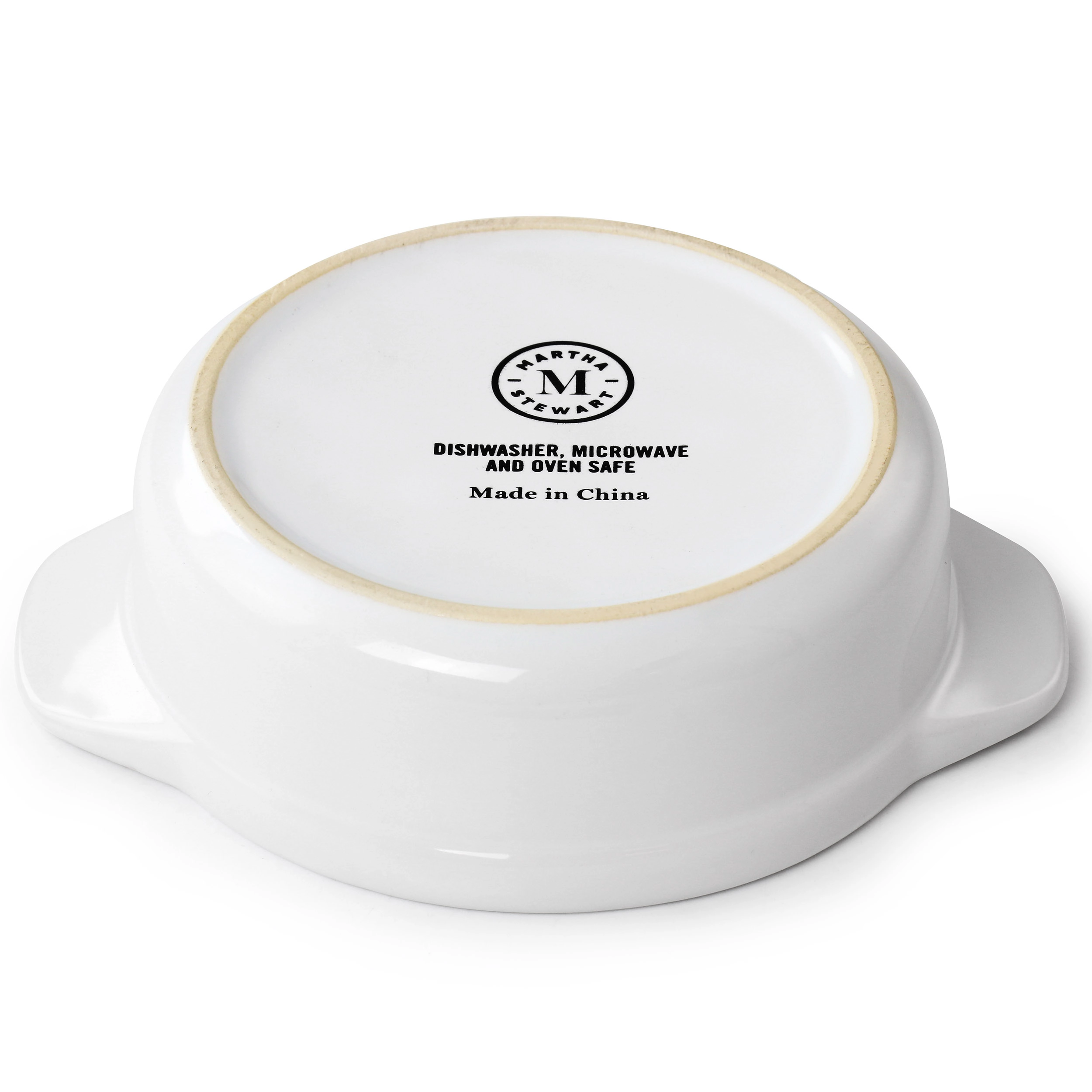 Martha Stewart Stoneware Casserole with Lid in White