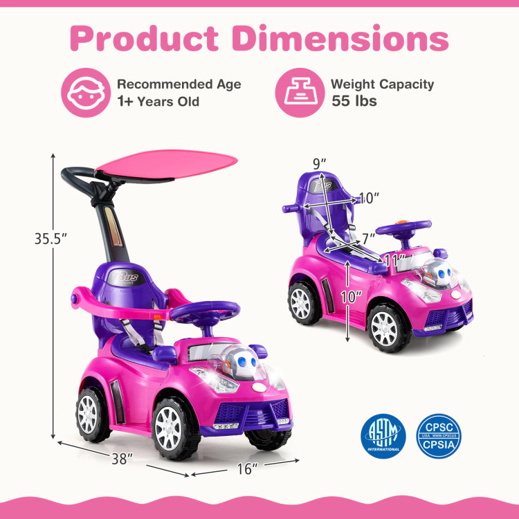 Hivvago 3 1 Push Car for Toddler Stroller Sliding Walking Boys and Girls