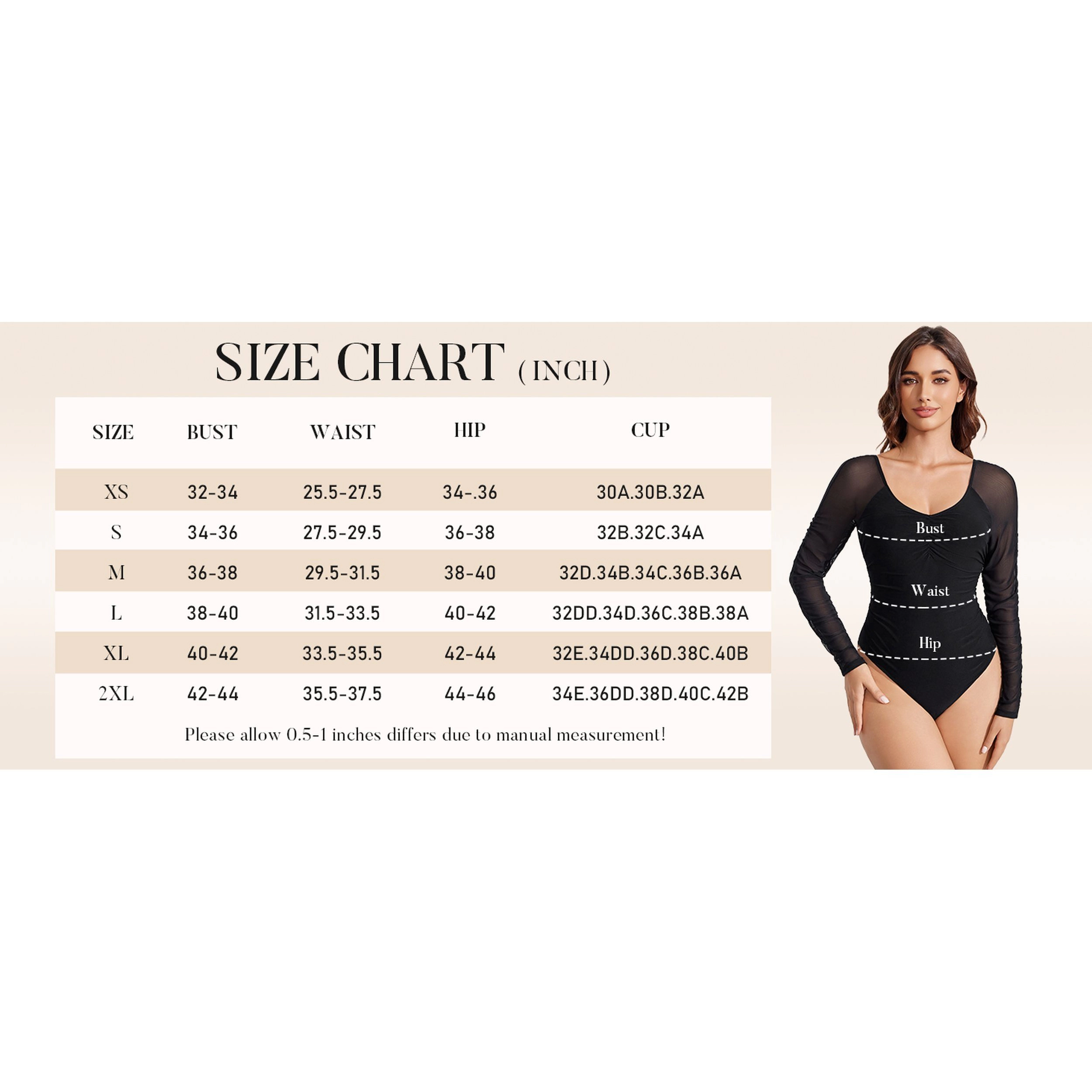 Avidlove Women's V Neck Long Sleeve Shapewear Bodysuit