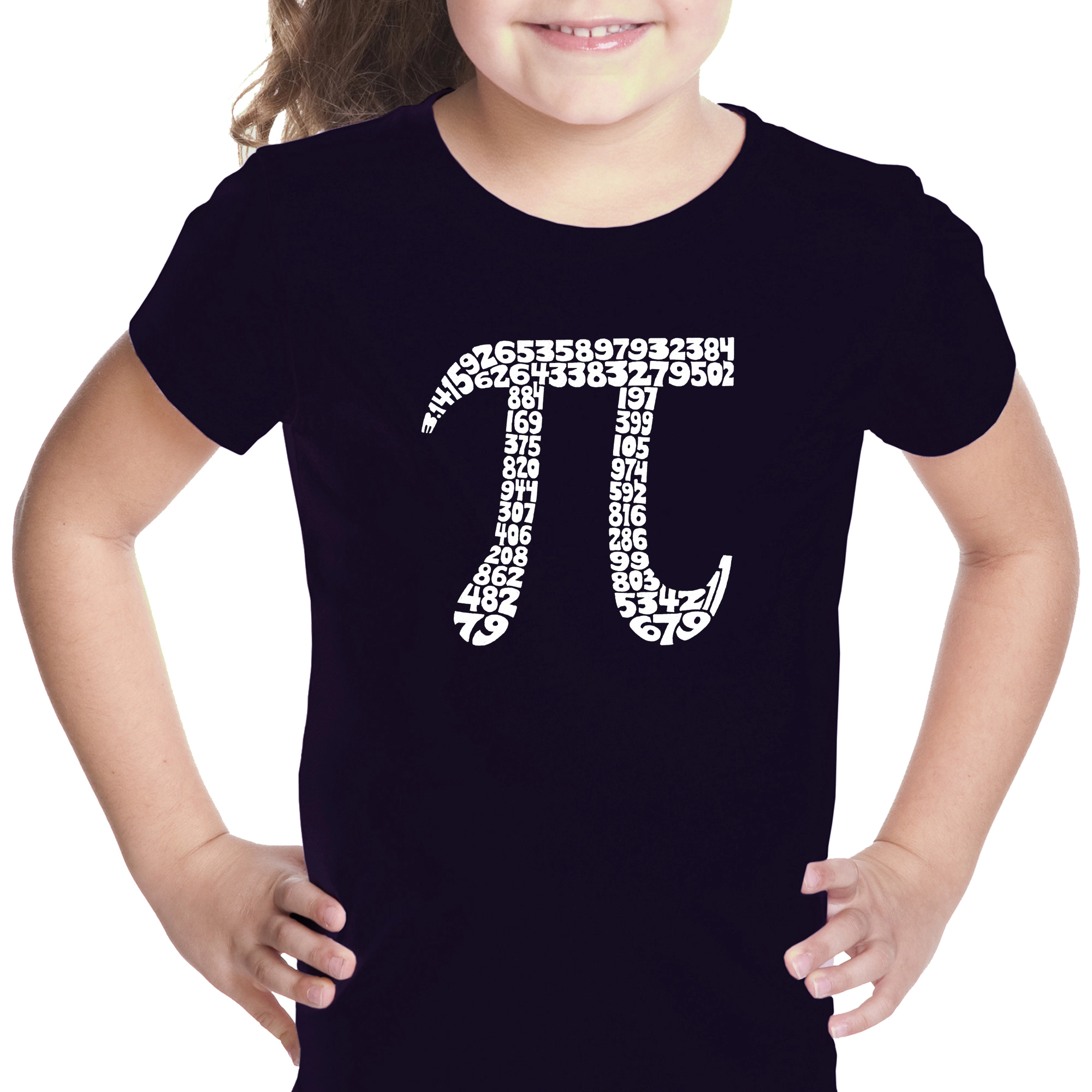 LA Pop Art Girls Word T-Shirt - THE FIRST 100 DIGITS OF PI