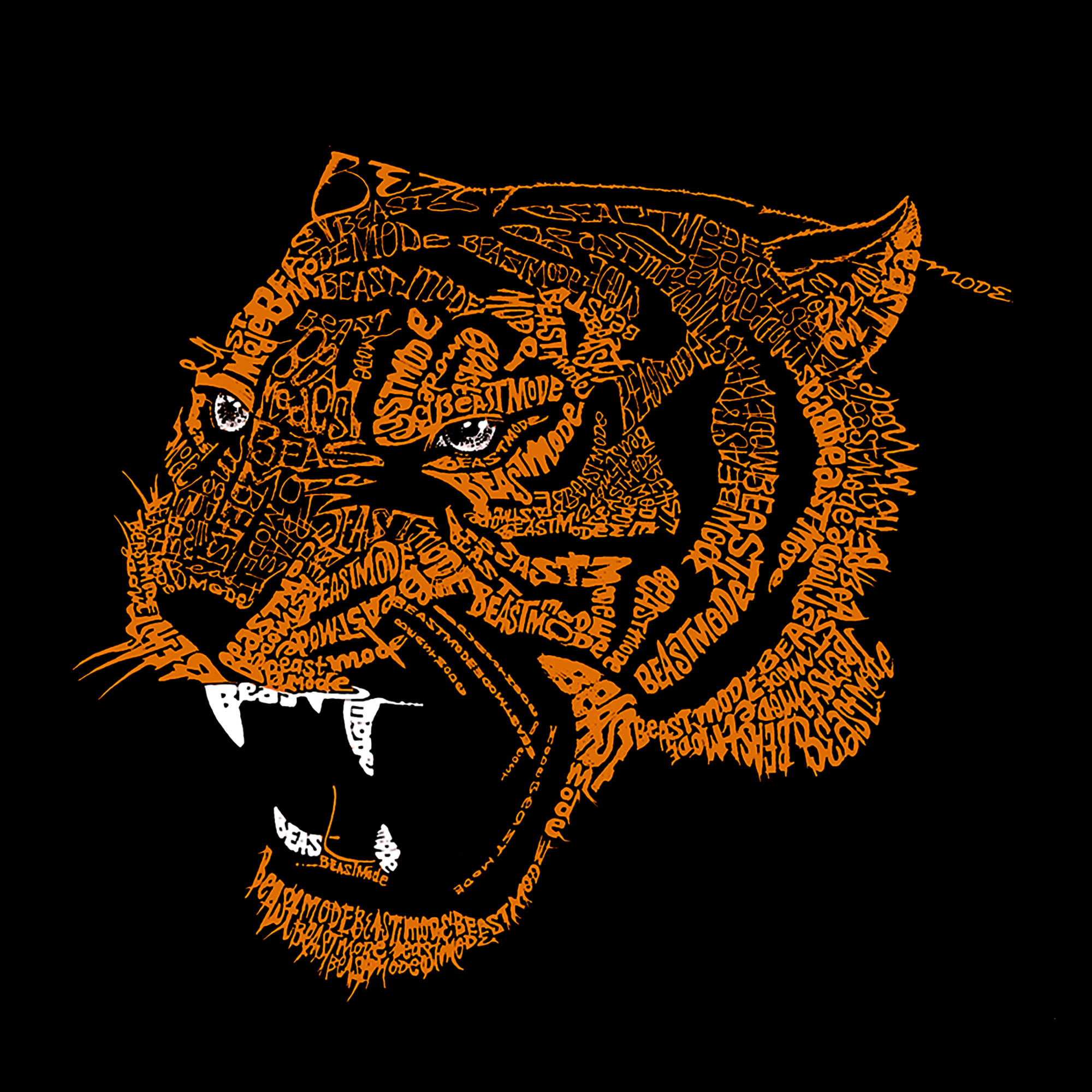 LA Pop Art Men's Word T-Shirt - Beast Mode