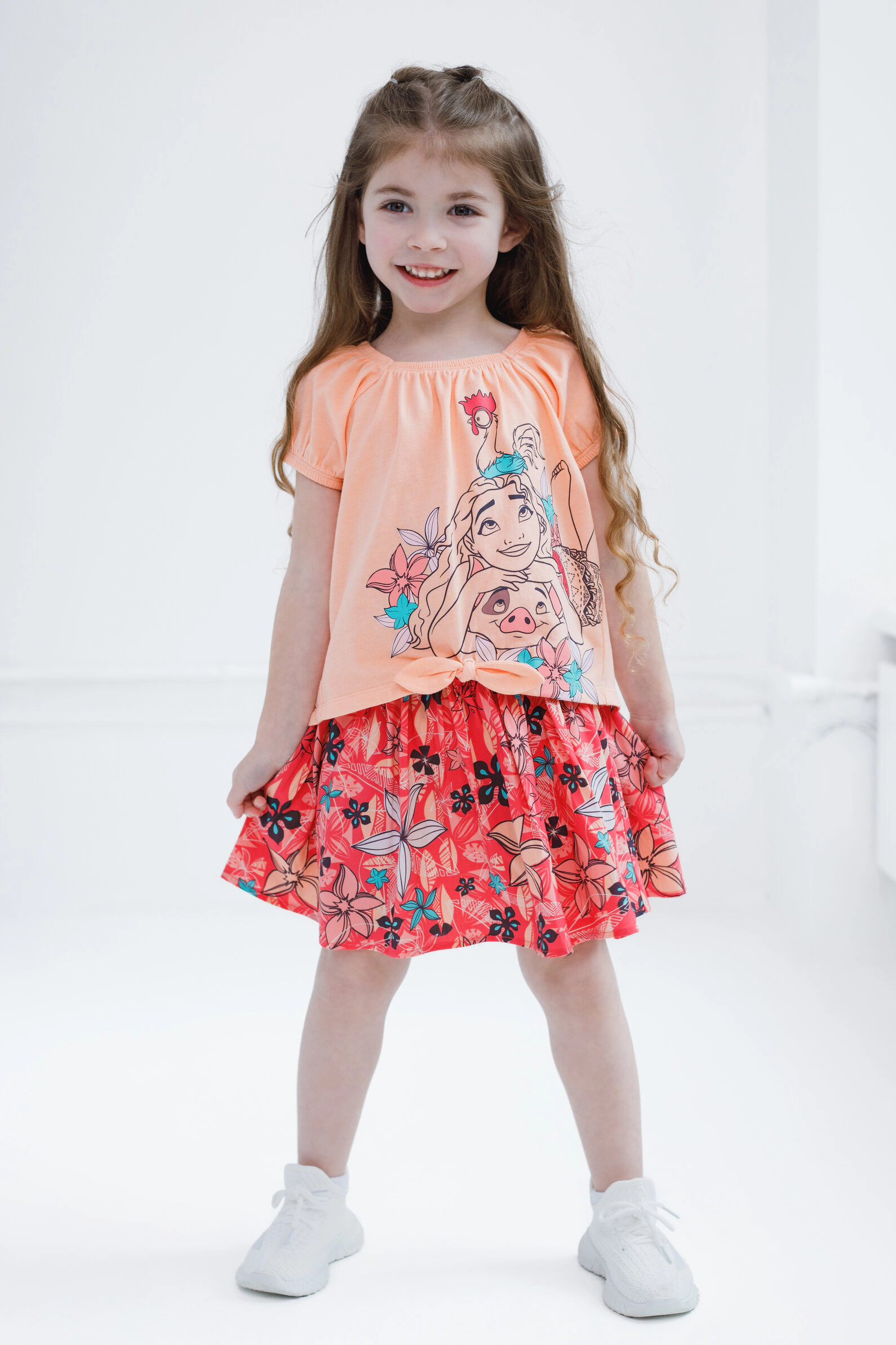 Disney Girls' 2-Piece T-Shirt and Skirt Set
