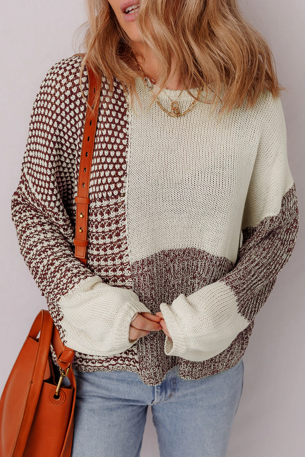 Threaded Pear Women's Mia Drop Shoulder Loose Sweater