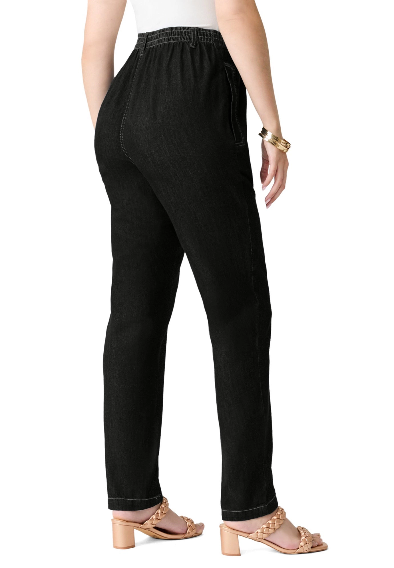 Roaman's Women's Plus Easy-Wear Straight Leg Jean