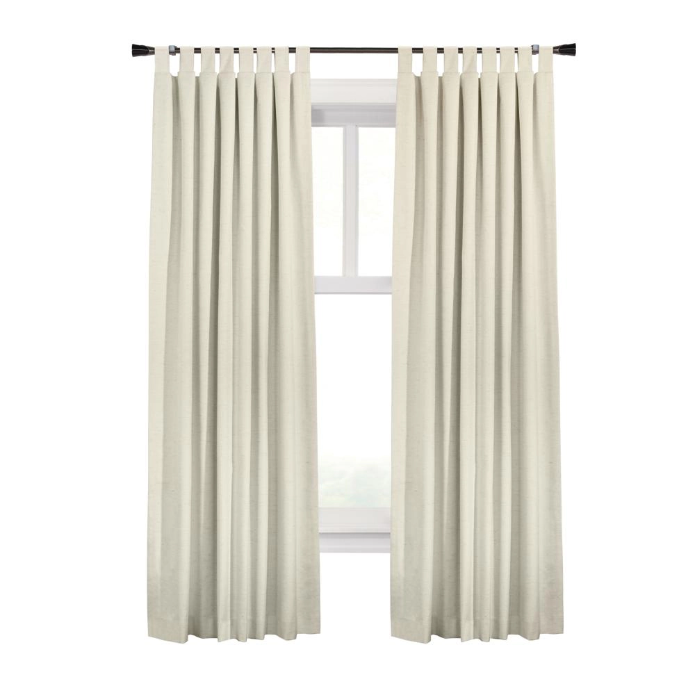 Thermaplus Ventura Blackout Window Treatment Tab Top Curtain Panel for Bedroom Livingroom 52" x 95" Natural